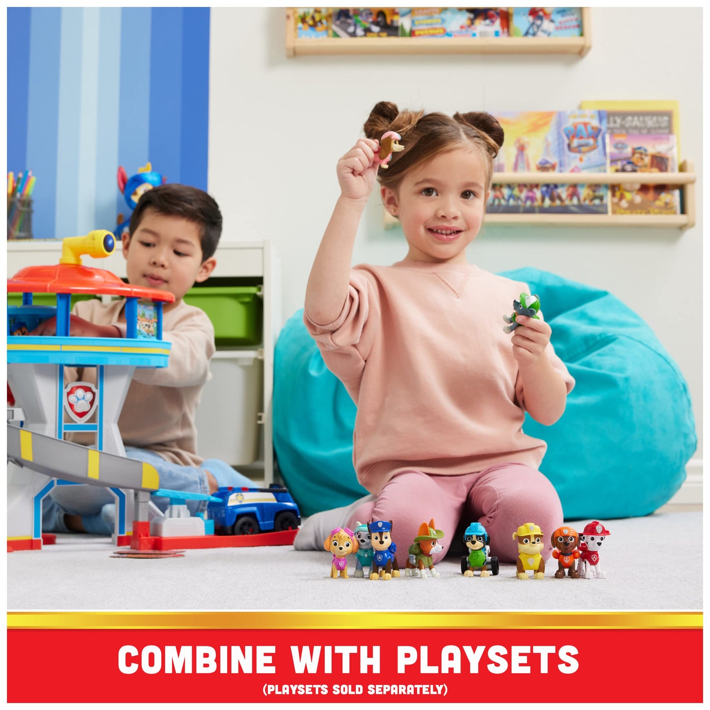 Paw Patrol, 10th Anniversary, All Paws On Deck Toy Figures Gift Pack with 10 Collectible Action Figures, Kids Toys for Ages 3 and up