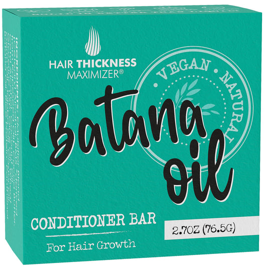 Batana Oil Hair Growth Conditioner Bar – Vegan, Eco-Friendly, Color Safe & pH Balanced – Strengthening Solid Bar for Dry Hair, Zero Plastic, USA Made