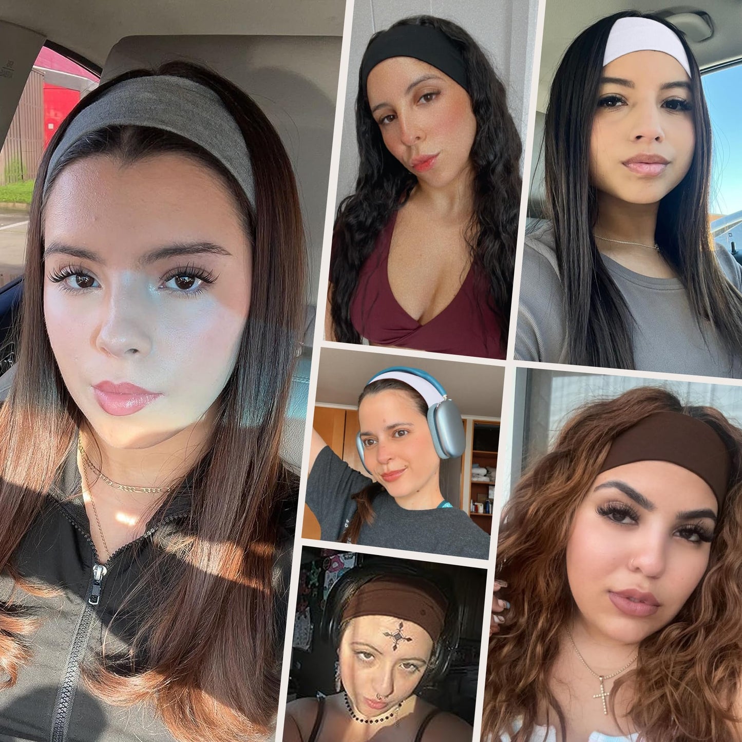 Ztomine 8pcs Women’s Headbands – Soft Stretchy Non-Slip Cotton Hair Bands for Yoga, Running, Workout & Sports