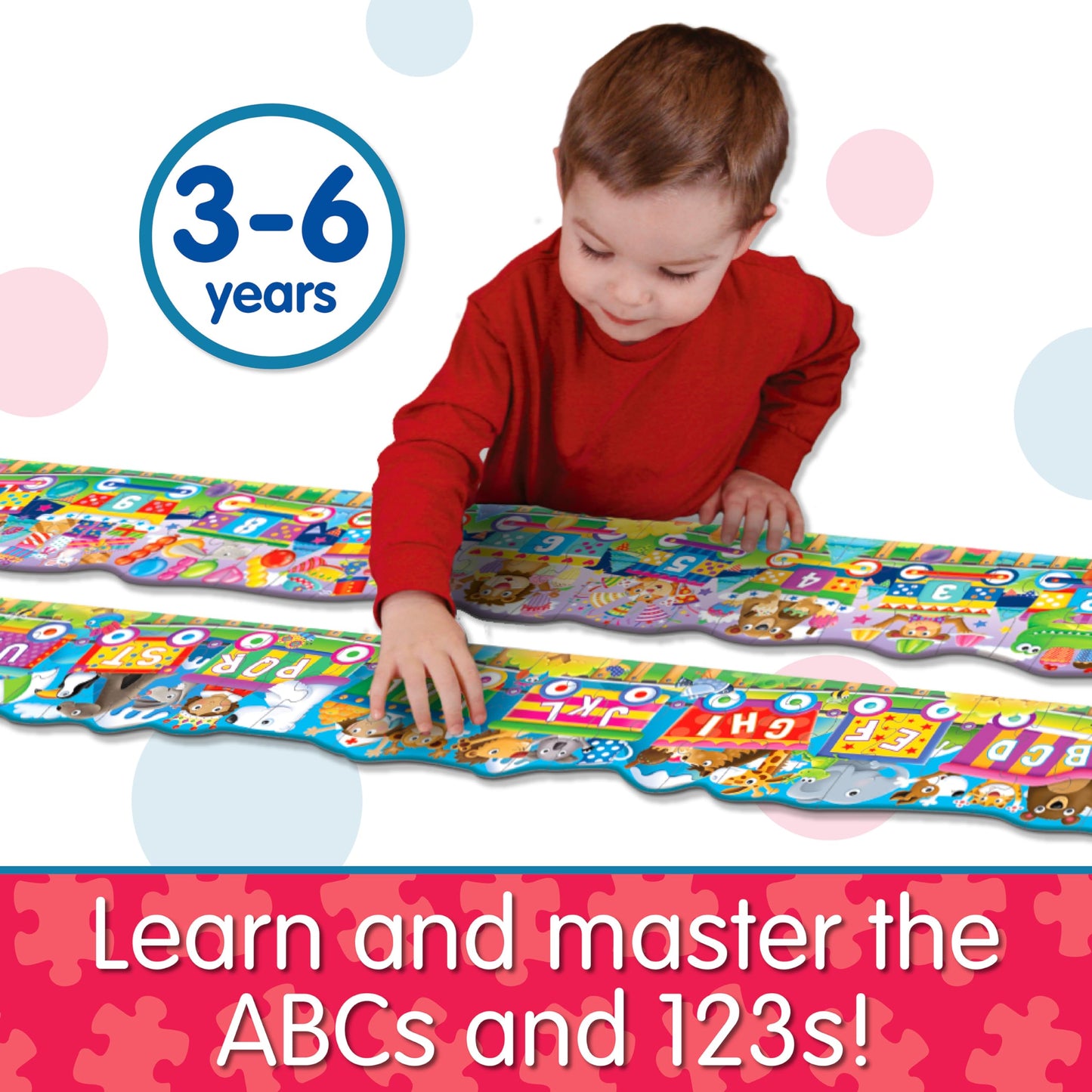The Learning Journey: Puzzle Doubles - Giant ABC & 123 Train Floor Puzzles - Large Floor Puzzles For Kids Ages 3-5 - Award Winning Toys