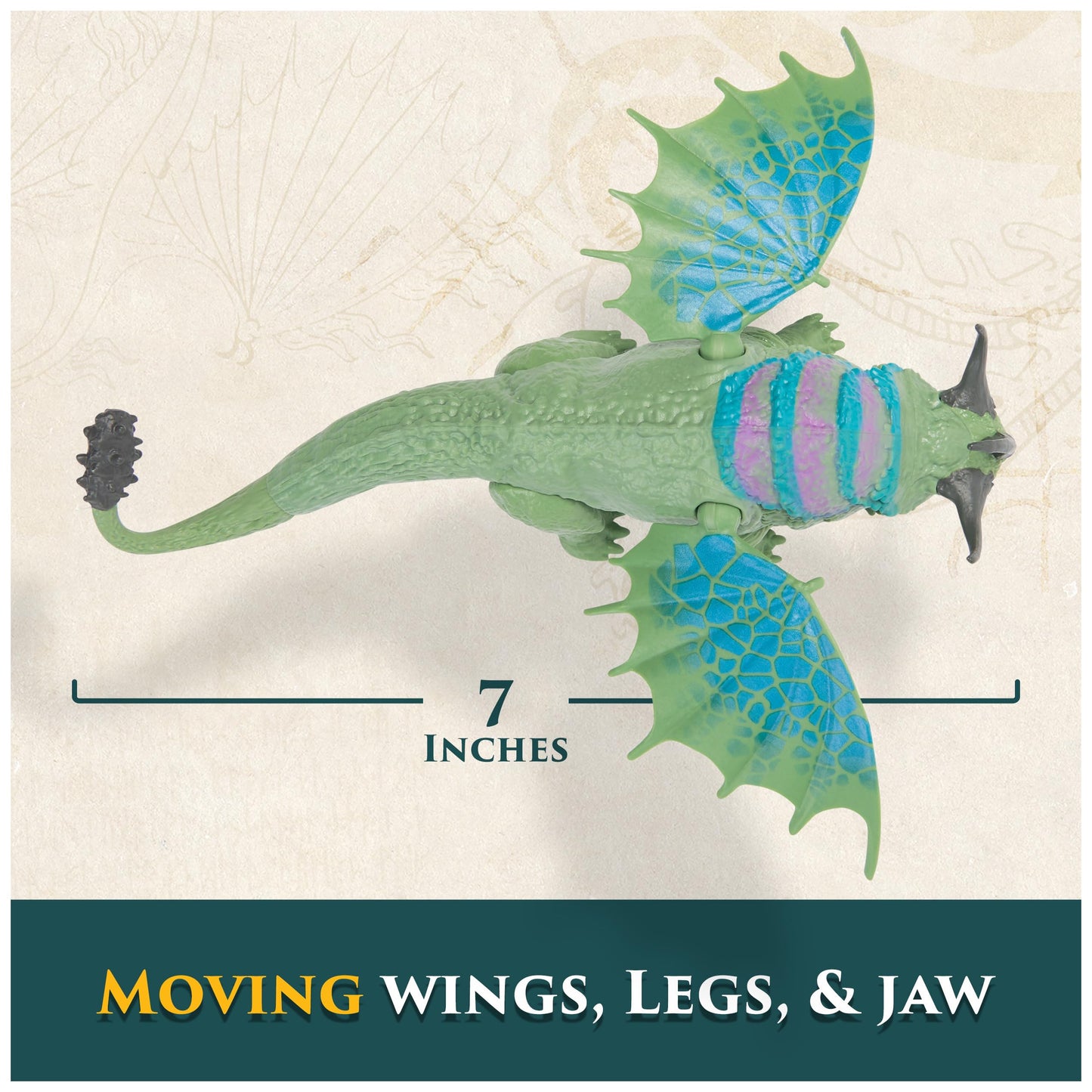 Dreamworks Dragons How to Train Your Dragon, Rumblehorn 7.5” Action Figure, Kids Toys for Boys Ages 4 and up