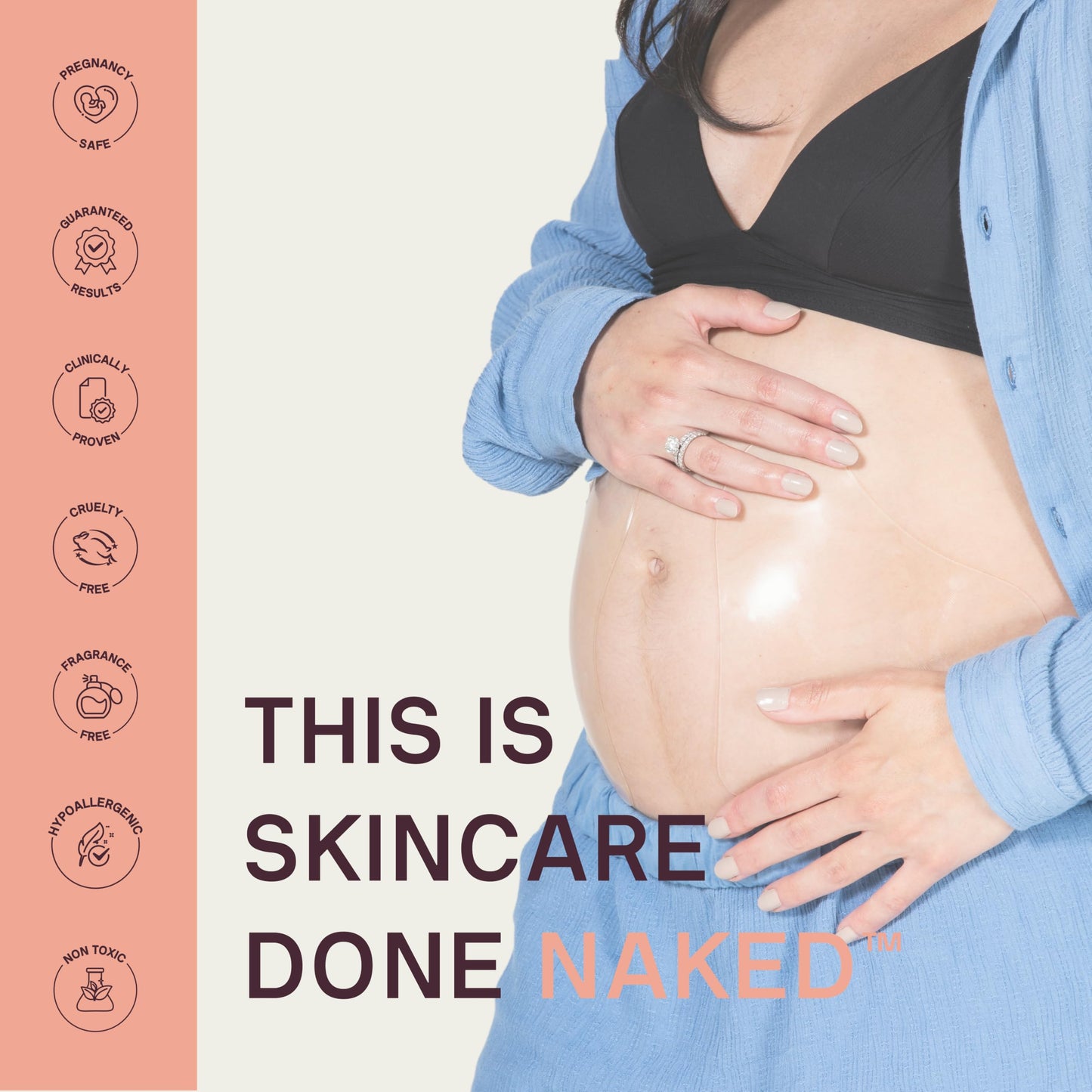 Dermaclara Large Body Patch – Silicone Stretch Mark & Scar Sheet for Pregnancy, C-Section, Belly & Body – Reusable Up to 30 Uses, 1 Patch