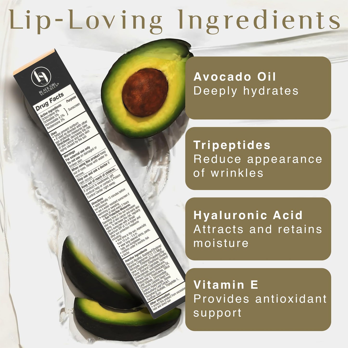 BlackGirlSunscreen BLACK GIRL SUNSCREEN - Make It Pop Sungloss - Revolutionary Sun Protection and Gloss in One - SPF 50 (Clear Skyes)