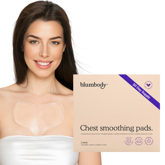 BLUMBODY Chest Wrinkle Pads – Reusable Silicone Anti-Wrinkle Patches for Neck & Décolleté, Skin Firming & Smoothing, 1-Month Supply
