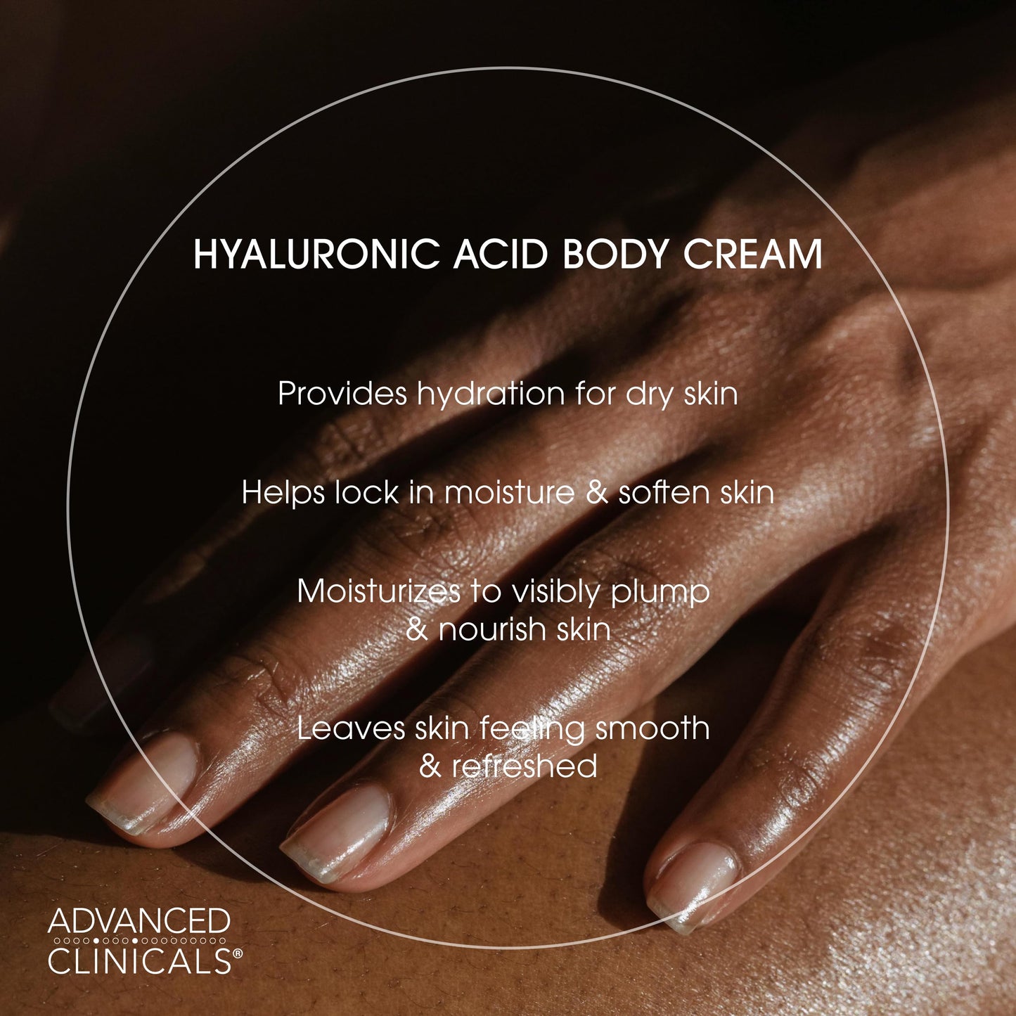 Advanced Clinicals Hyaluronic Acid Body Cream w/ Vitamin E – Hydrating Lotion for Wrinkles, Dry & Crepey Skin, 16 oz, Women & Men