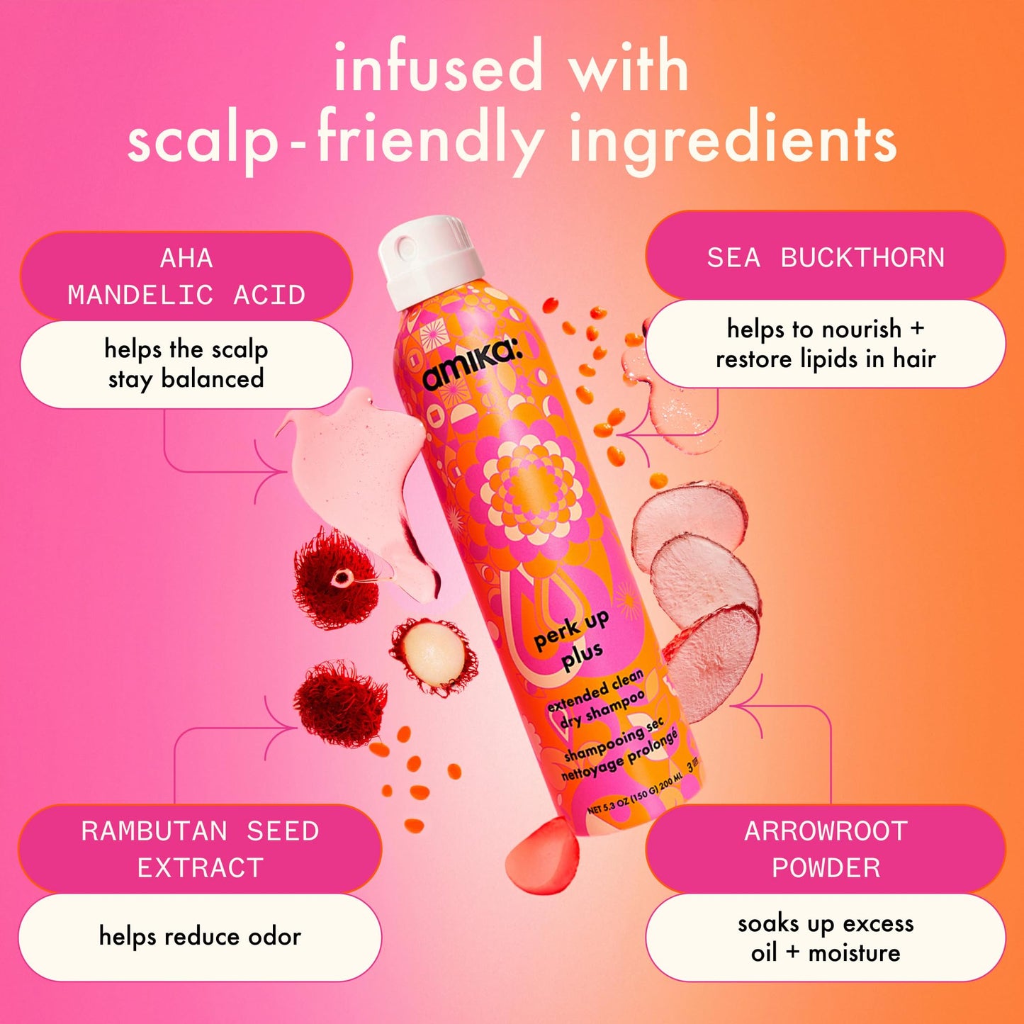 amika perk up plus extended clean dry shampoo