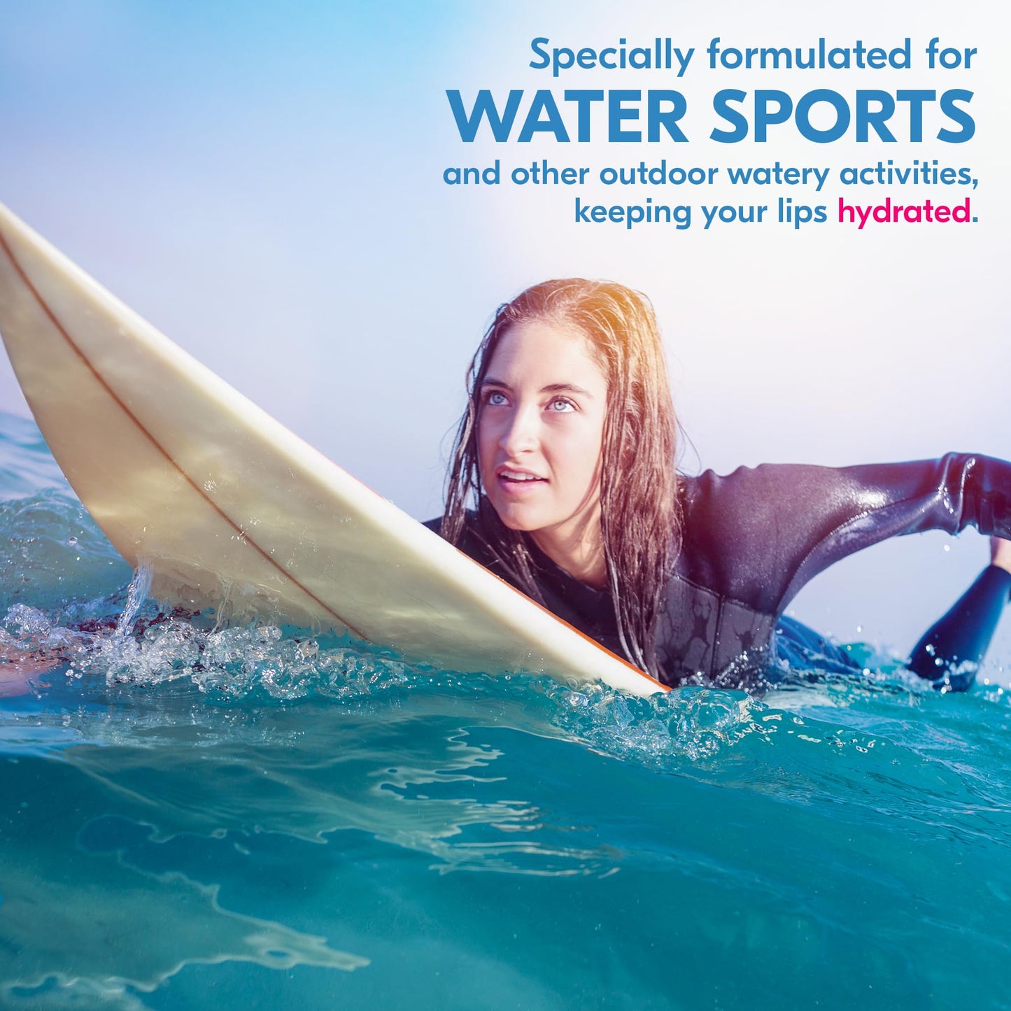 NO-OX SPF 44 Lip Balm 3-Pack – Broad Spectrum, Vitamin E, Moisturizing, Vegan, Water Resistant, Vanilla Flavor, 0.15 oz Each