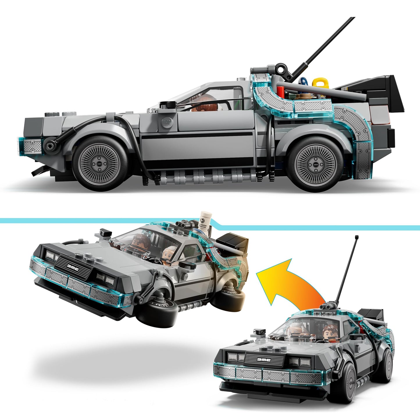 LEGO Speed Champions Back to the Future Time Machine Toy – Build & Display Car for Kids 9+, 2 Modes, Birthday Gift, Set 77256