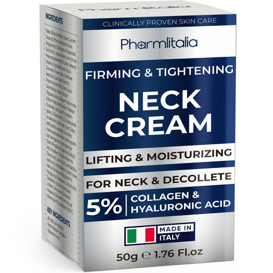 Neck & Chest Firming Cream for Women – Tightens Sagging Skin, Reduces Wrinkles, Collagen & Hyaluronic Acid Treatment