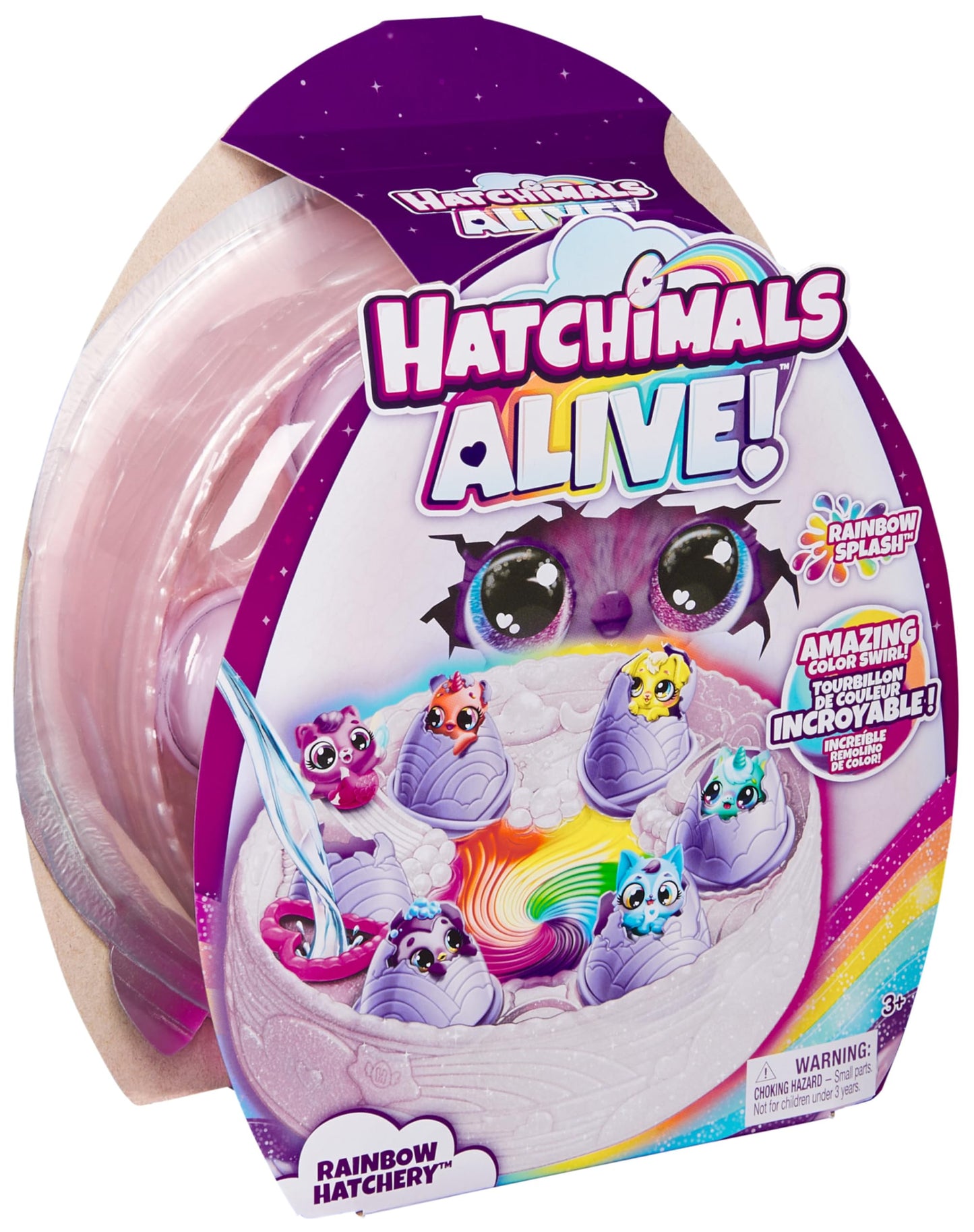 Hatchimals Alive, Rainbow Hatchery with 6 Mini Figures in Color Reveal Eggs & Over 10 Accessories, Kids Toys for Ages 3 and up