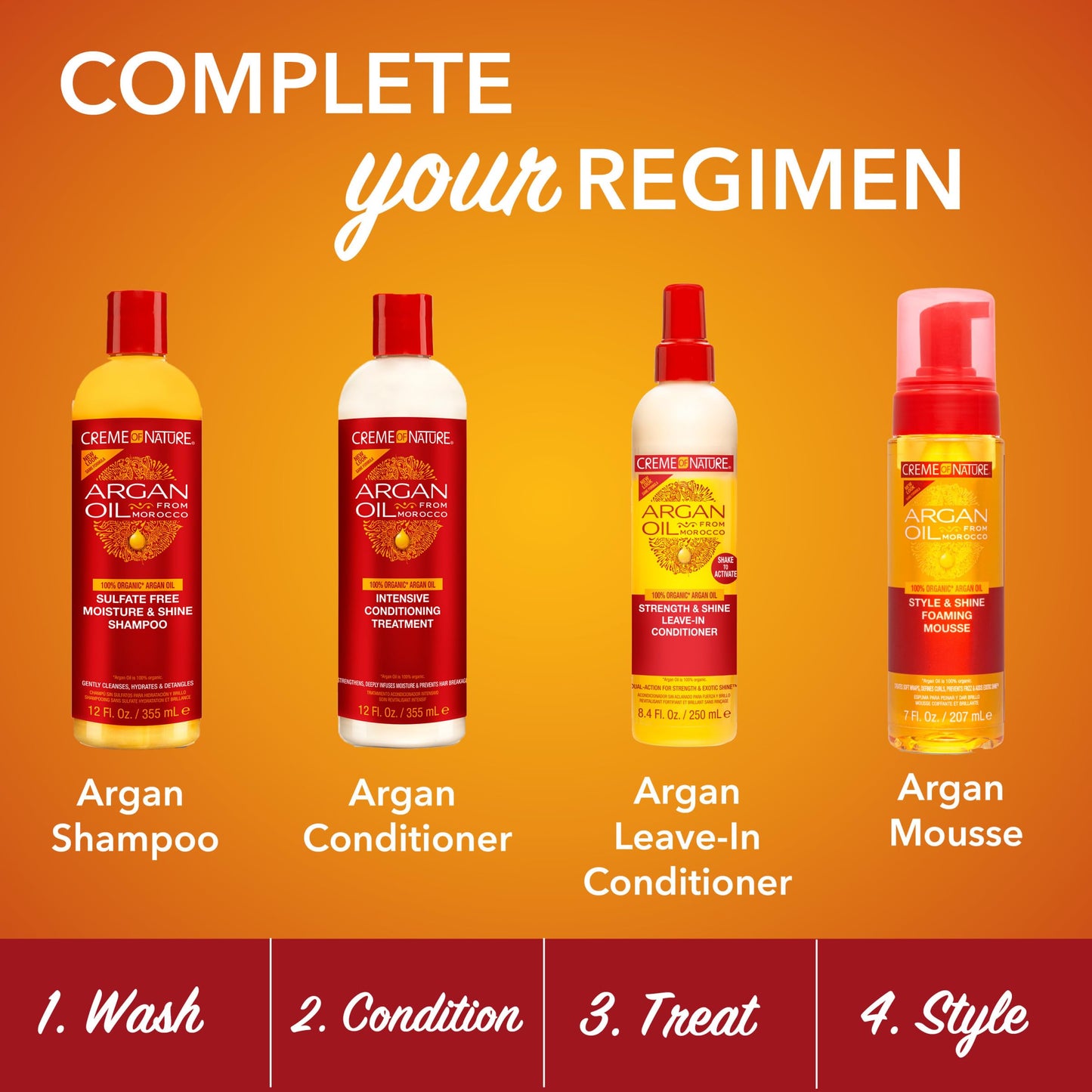 Creme of Nature, Argan Oil Leave In Conditioner, Detangling and Conditioning Formula for Normal Hair 8.45 Fl Oz