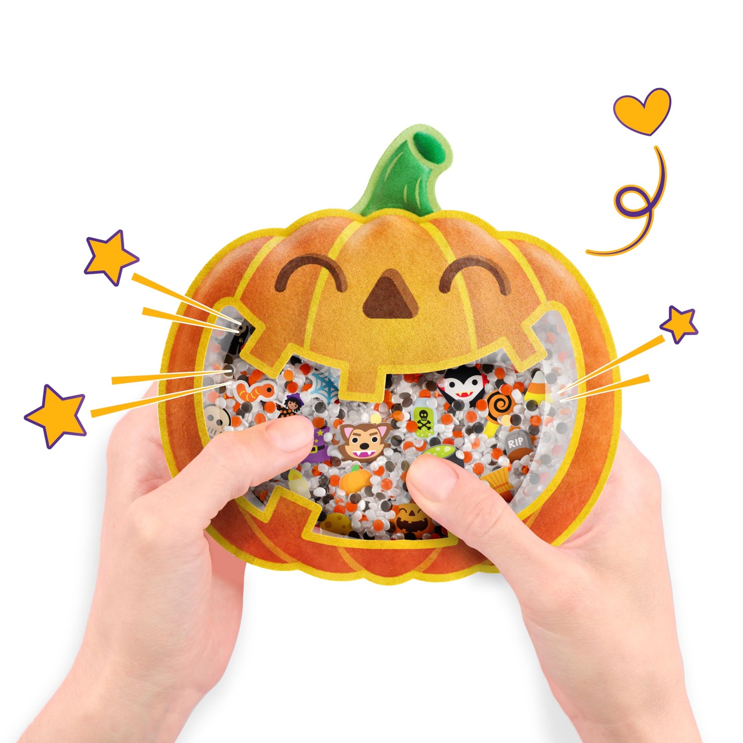 Vango BIZYBOO Pumpkin Seek & Find Toy – Preschool Learning Activity for Toddlers, Ages 2+ – Educational Sorting & Boo Basket Gift