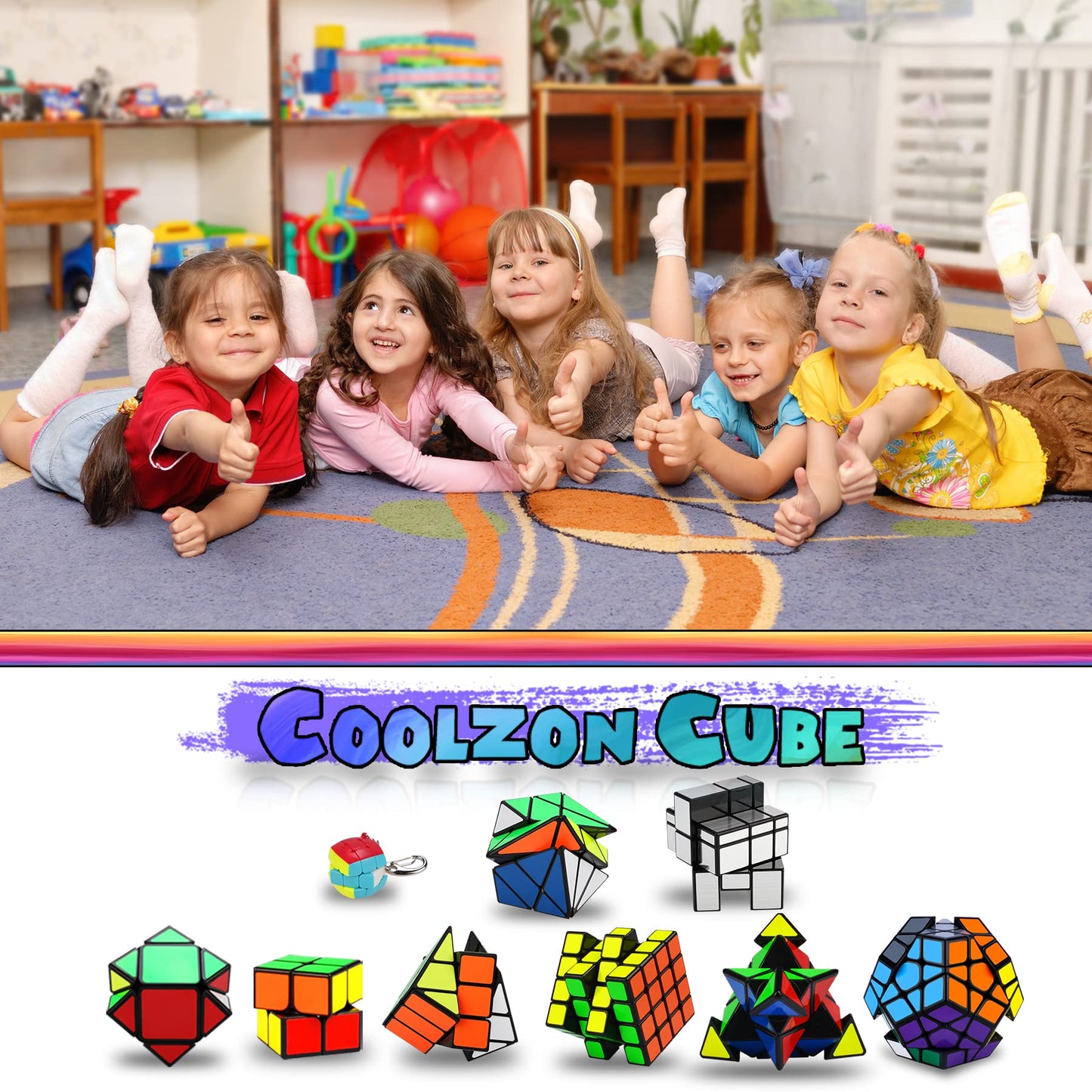 Speed Cube Set 9-Pack – Puzzle Cubes Including Pyraminx, 2x2, 3x3, 4x4, Megaminx, Mirror, Mini 3x3, Skewb & Fenghuolun for Kids & Adults