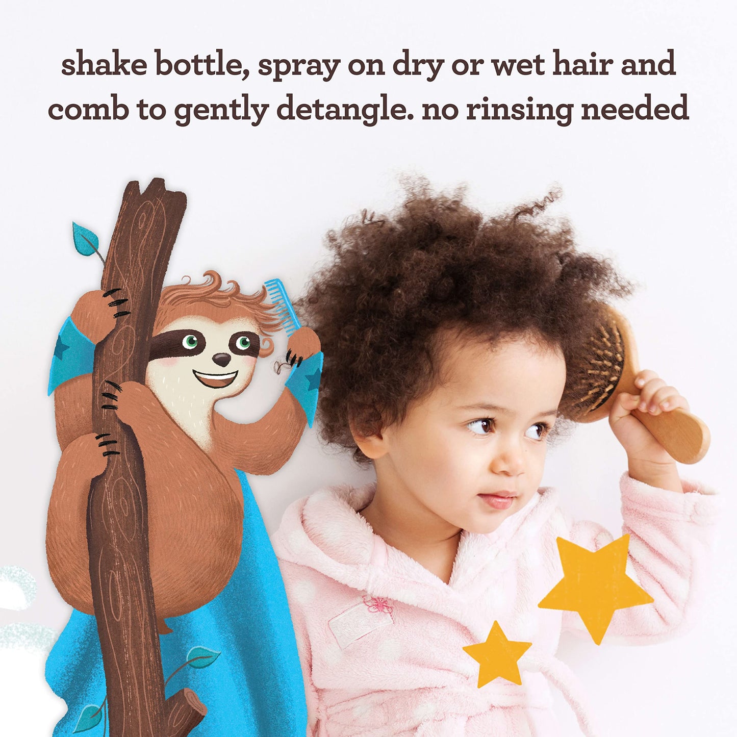 Aveeno Kids Hydrating Detangling Spray with Oat Extract, Tear-Free & Hypoallergenic, Gently Detangles Hair & Moisturizes Scalp, 10 fl oz