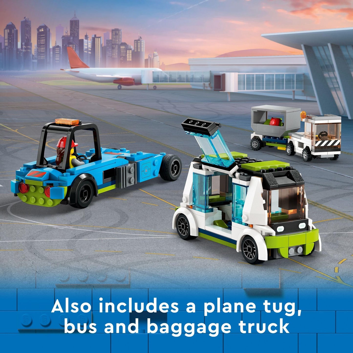 LEGO City Passenger Airplane Set 60367 – Buildable Plane with 9 Minifigures, Educational Construction Toy for Kids 7+