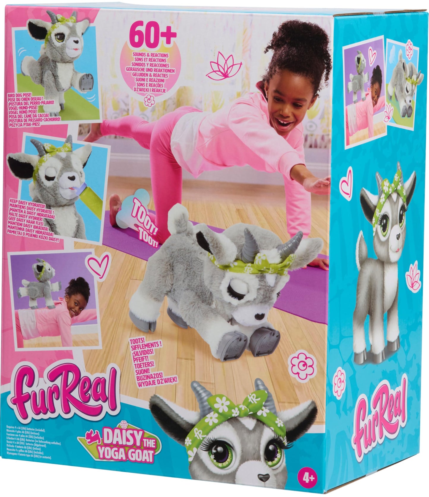 furReal Daisy the Yoga Goat Interactive Toy, 11-inch Realistic Plush, Kids Toys for Ages 4 Up by Just Play