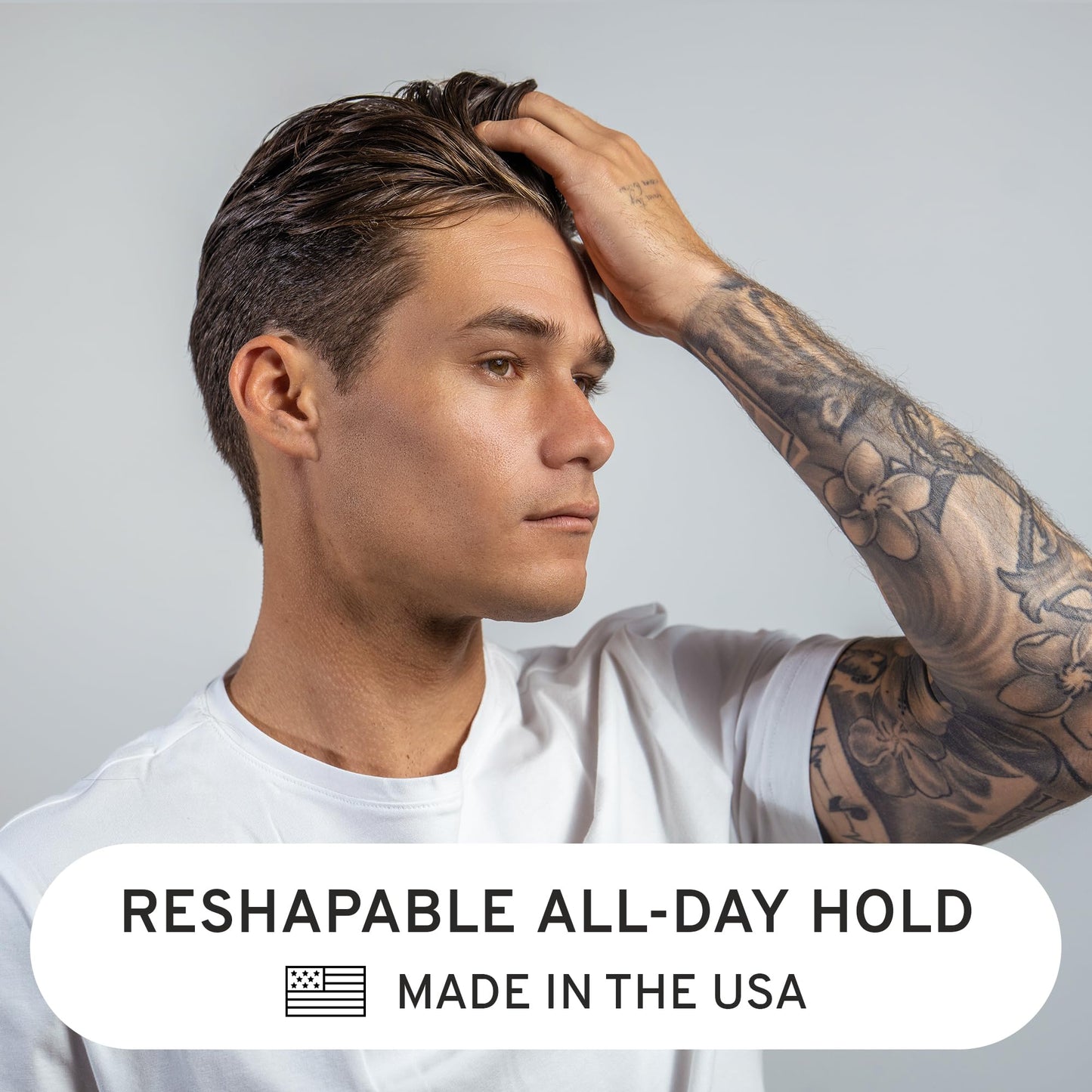 Hardworking Gentlemen - Medium Hold Hair Clay - Mens Hair Clay - ALL NATURAL ingredients - Matte Finish - Holds All Day - 2oz. (Medium Hold)