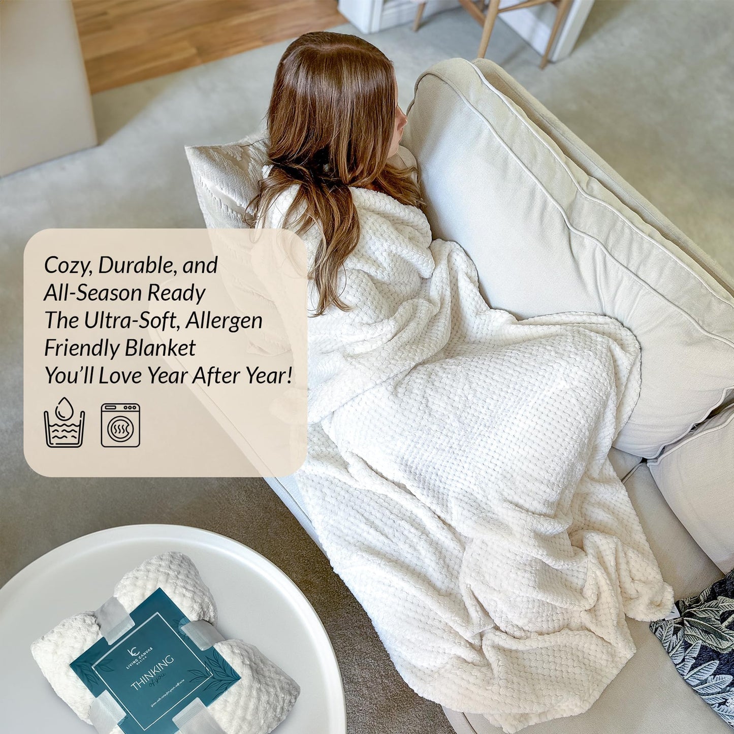 Self Care Gift Basket for Women – 11-Piece Spa Set with Bath Salts, Oatmeal Soap, Blanket & Inspirational Gifts for Mom, Wife, Girlfriend