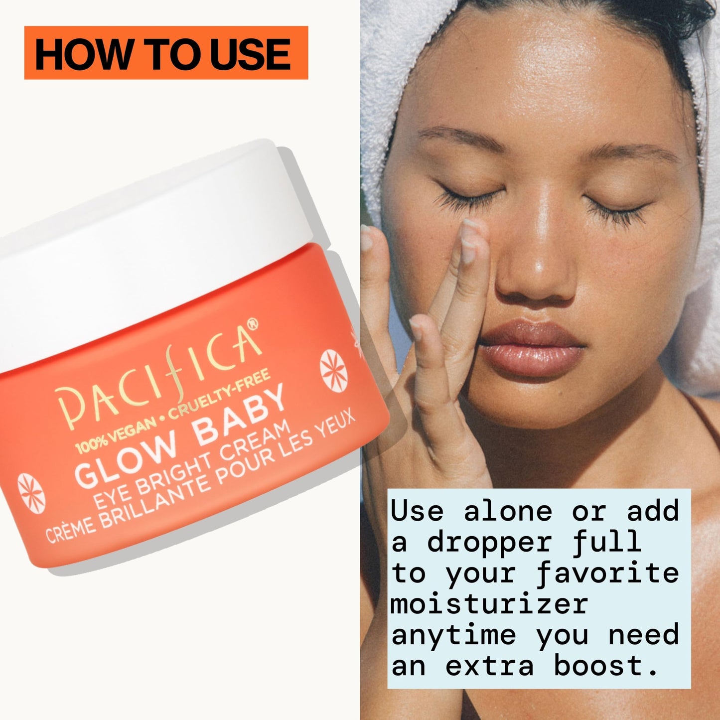 Pacifica Glow Baby Vitamin C Eye Cream – Brighten Dark Circles & Puffiness, Caffeine Infused, Fragrance-Free, Clean Vegan, 0.5 oz