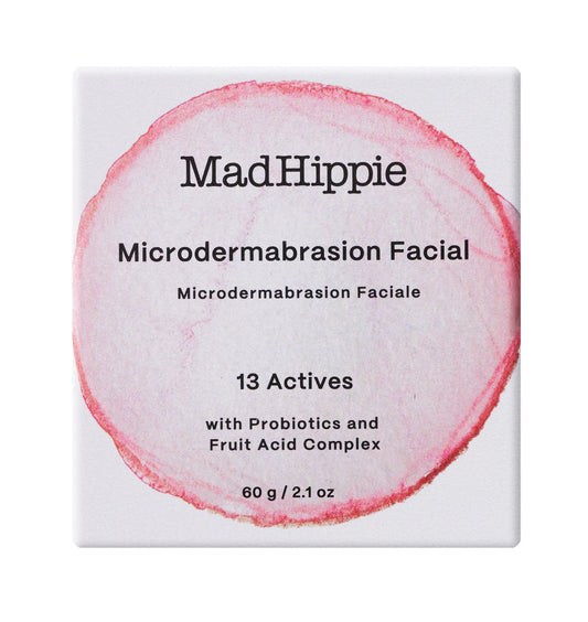 Mad Hippie MicroDermabrasion Facial - Exfoliating Face Scrub with Glycolic Acid, Mandelic Acid, AHA Complex & Hyaluronic Acid, 2.1 Fl Oz
