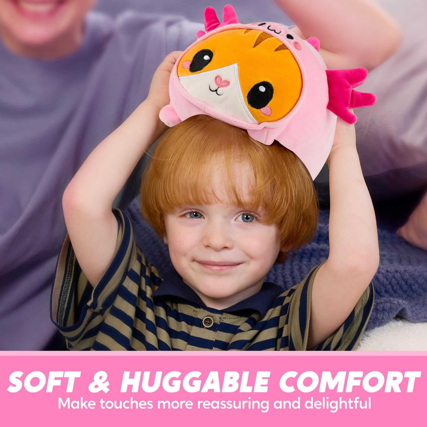 JOYIN 11" Axolotl Plush Toy – Cute Kawaii Cat Plushie, Soft Stuffed Animal Pillow for Kids & Adults, Birthday & Christmas Gift