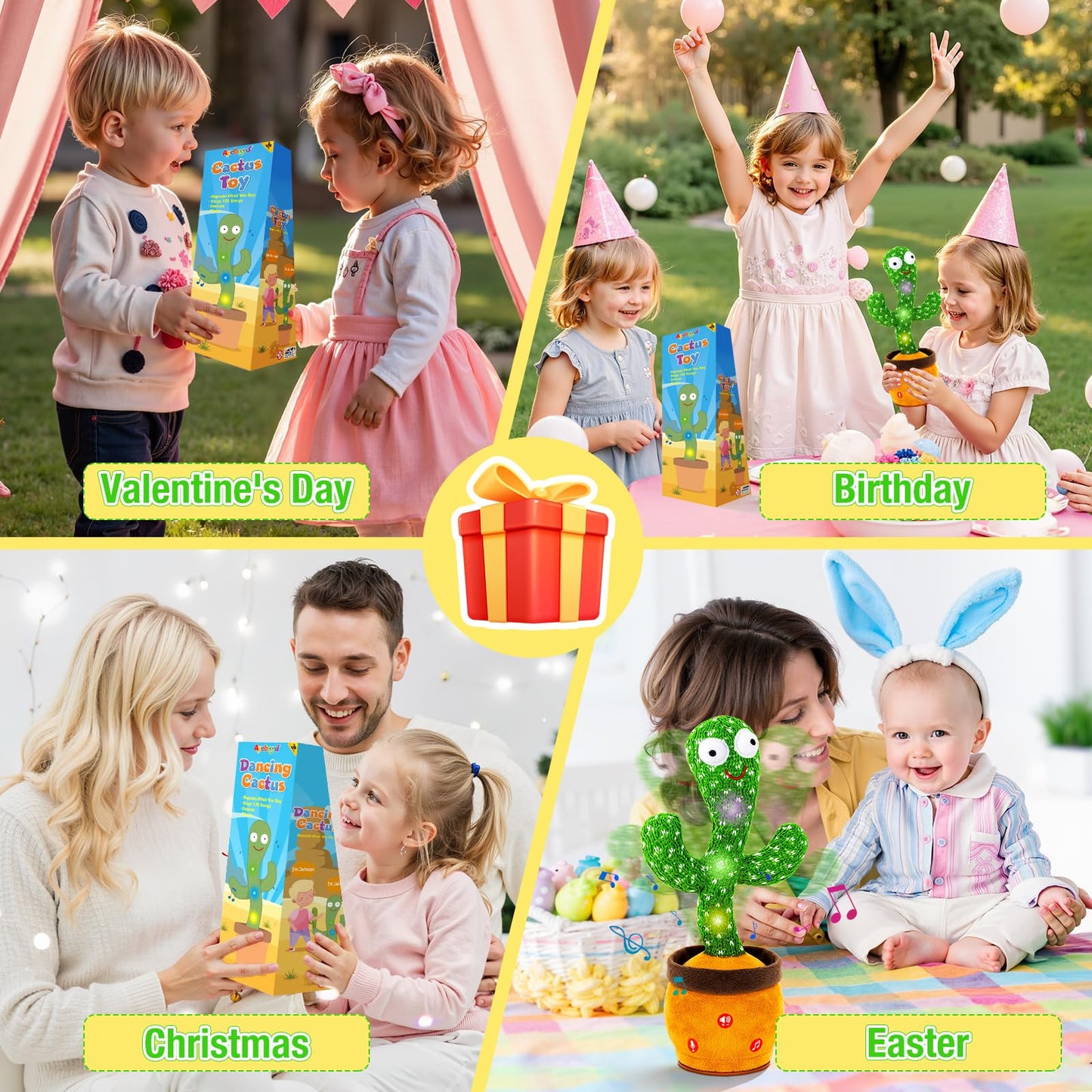 Ayeboovi Dancing Talking Cactus Toy, Mimicking & Recording, Volume Adjustable Baby & Toddler Toy with 120 Songs for Kids