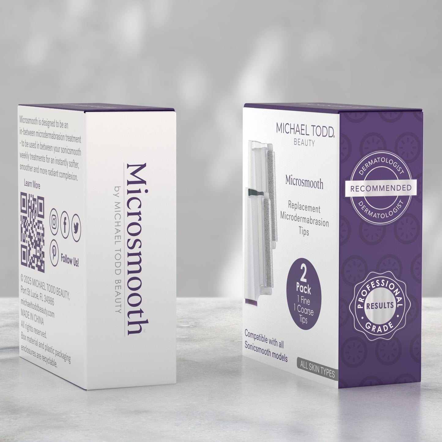 Michael Todd Beauty – Microsmooth Clear Replacement Tips - Sonicsmooth Compatible - Diamond Microdermabrasion- Device Not Included