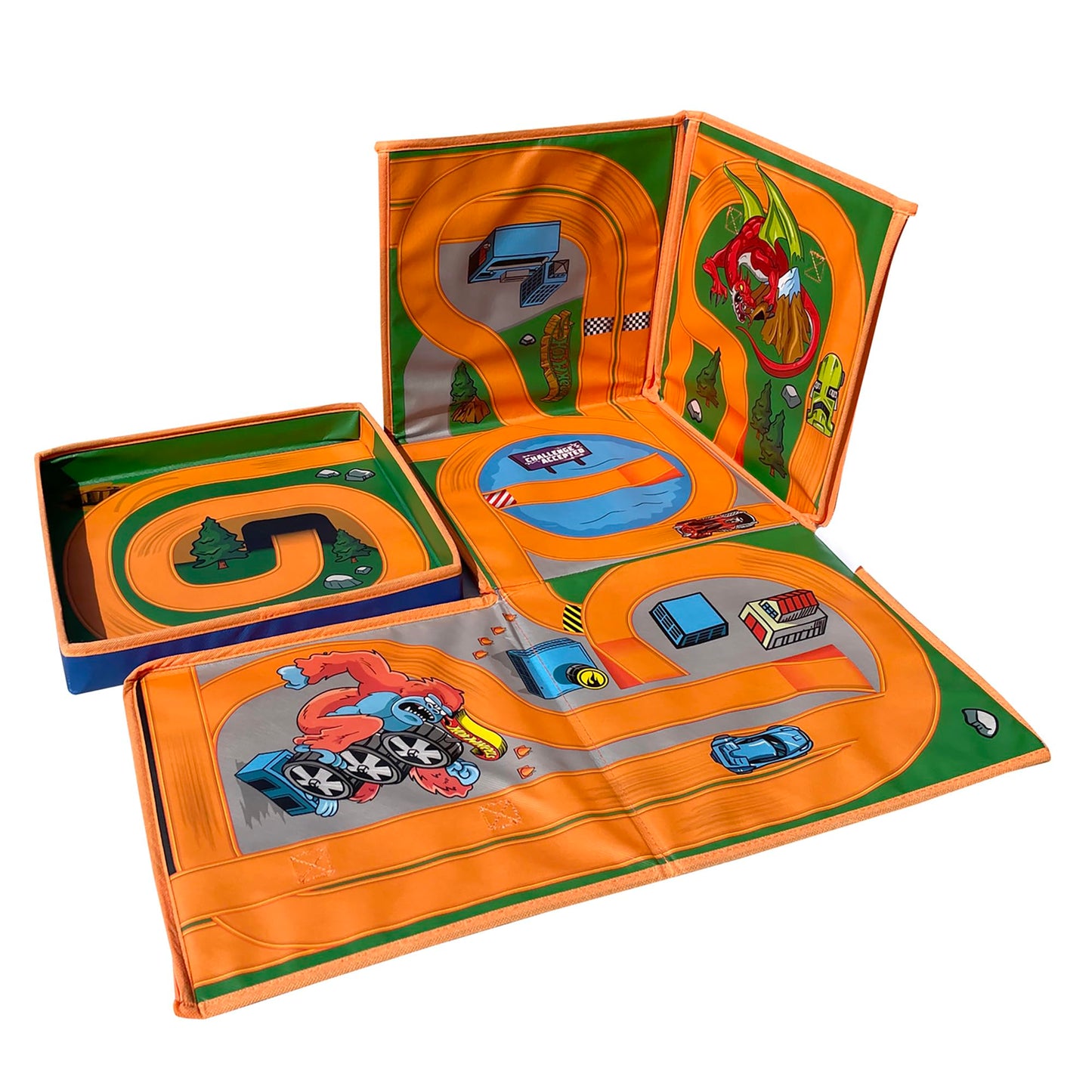 Tara Toy ZipBin 300 Car Storage Cube & Playmat - Holds 300 Cars, Durable Toy Organizer for Kids Age 3+, Playmat and Storage Solution
