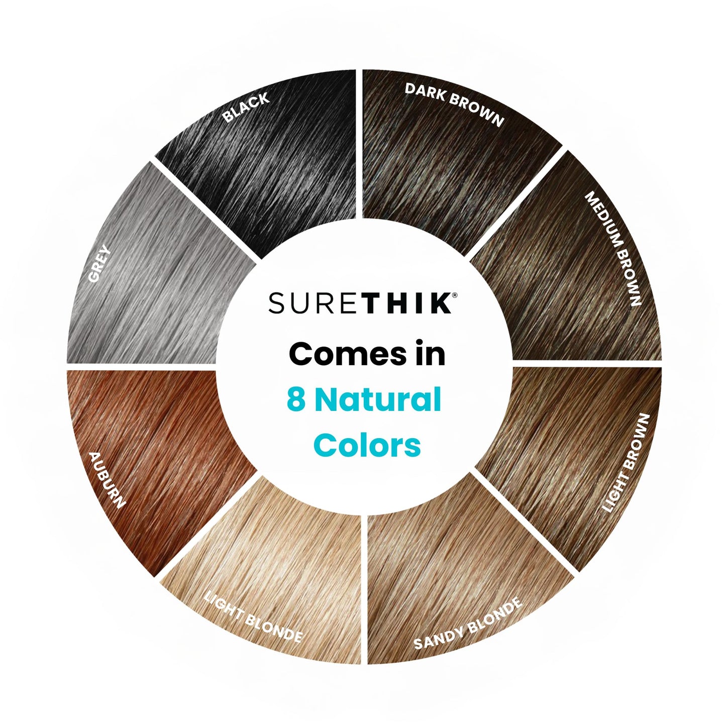 SURETHIK Hair Fibers, 15g (Dark Brown), Fills Thinning Hair for Visibly Fuller Look, Conceals Bald Spots, Natural Look, For Men & Women