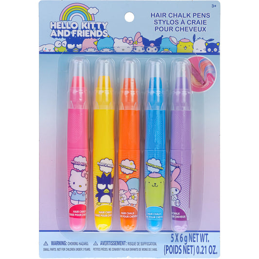 Hello Kitty & Friends Washable Hair Markers for Girls – Bright Temporary Colors, Fun for Parties, Gifts & Playtime, Ages 3+, by Townley Girl
