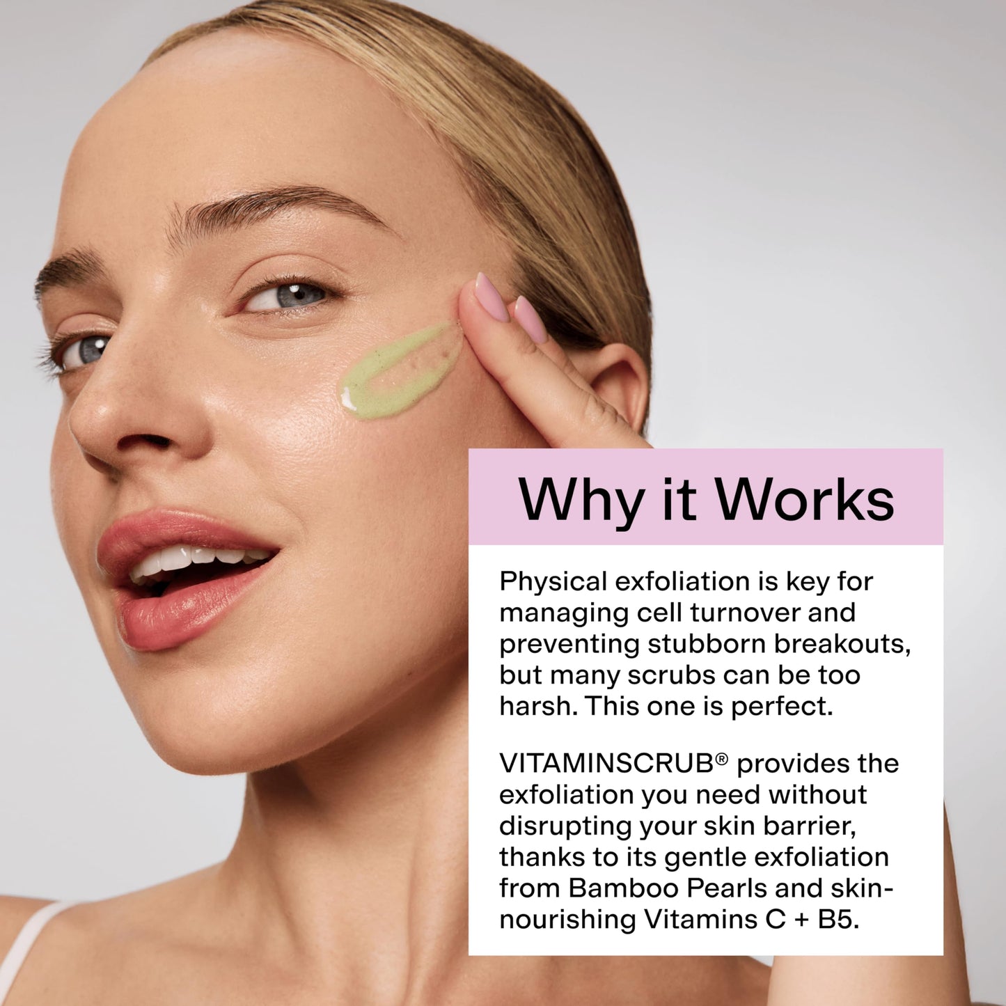 CLEARSTEM VITAMINSCRUB - Antioxidant Face & Body Exfoliating Cleanser with Vitamin C, Hemp & Bamboo, Gluten-Free, Cruelty-Free, 6 fl oz