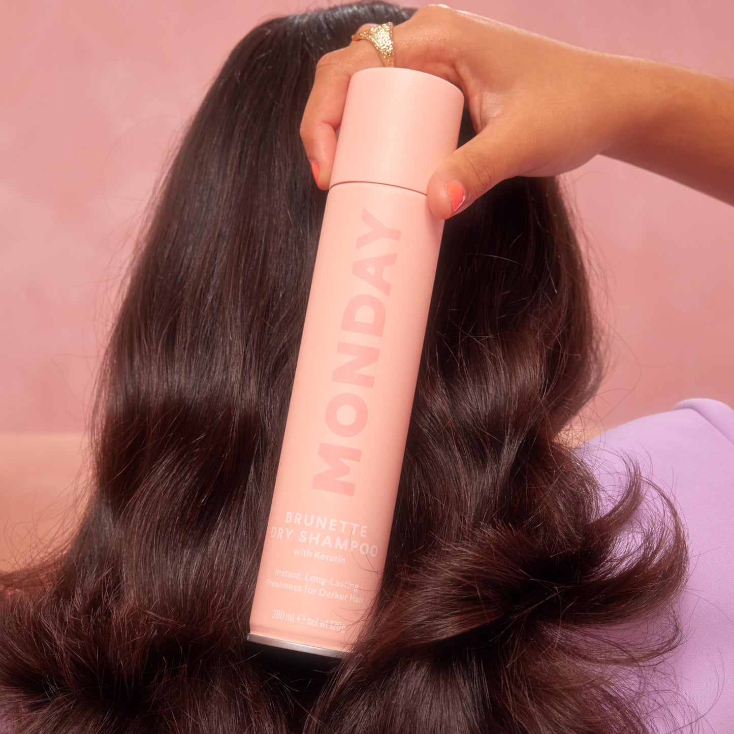 MONDAY HAIRCARE BRUNETTE Dry Shampoo with Keratin, oil-absorbing ideal for Darker Hair 200 mL