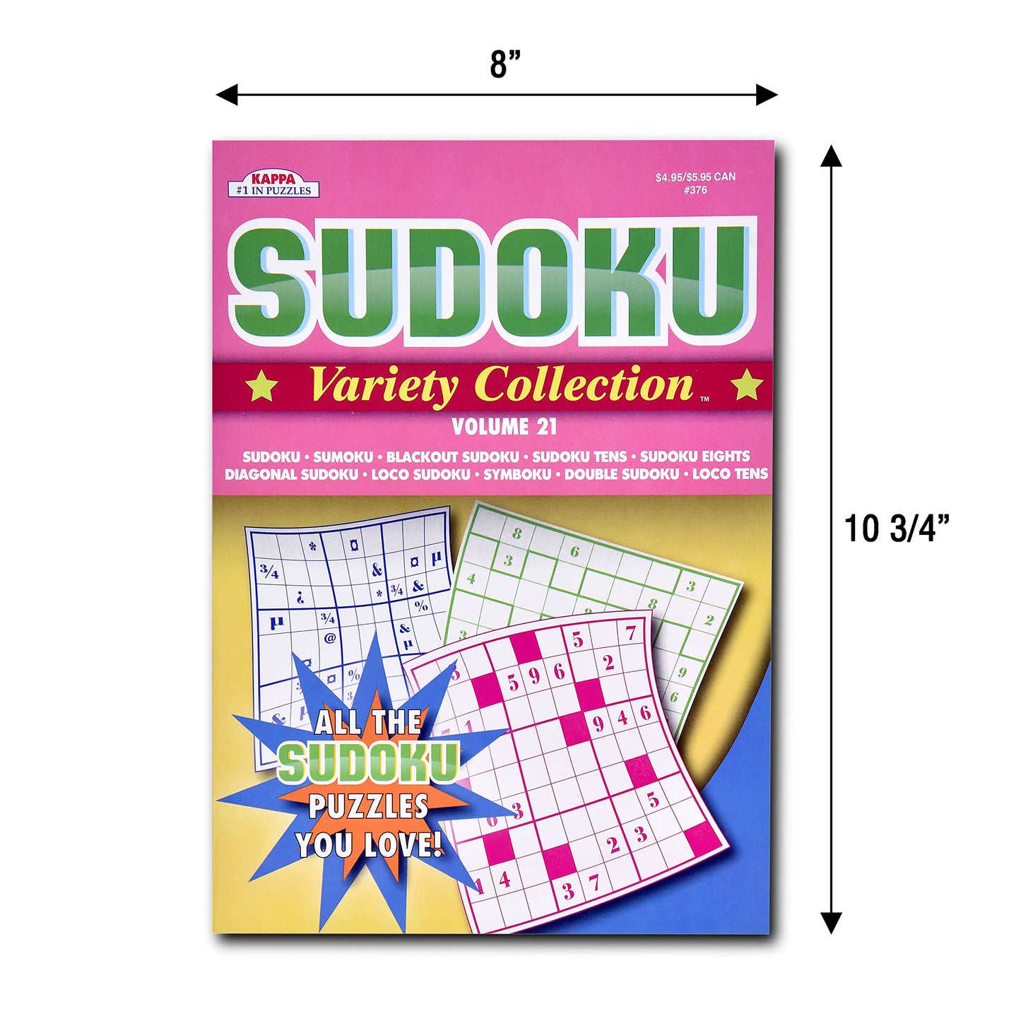 17-Pack 1400+ Sudoku & Word Search Puzzles for Adults – Brain Stimulation Activity Books for Seniors, Large 8x10 & Digest 5x8 Variety Pack