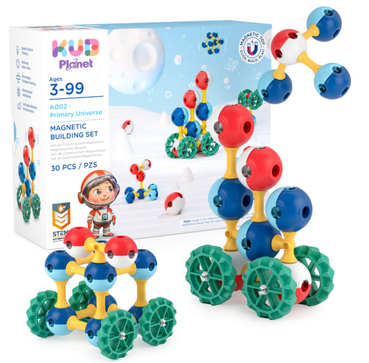 KUB Planet - Magnetic Building Set for Kids, STEM Educational Toys for 3+ Year Old Boys and Girls, Space Planet Blocks