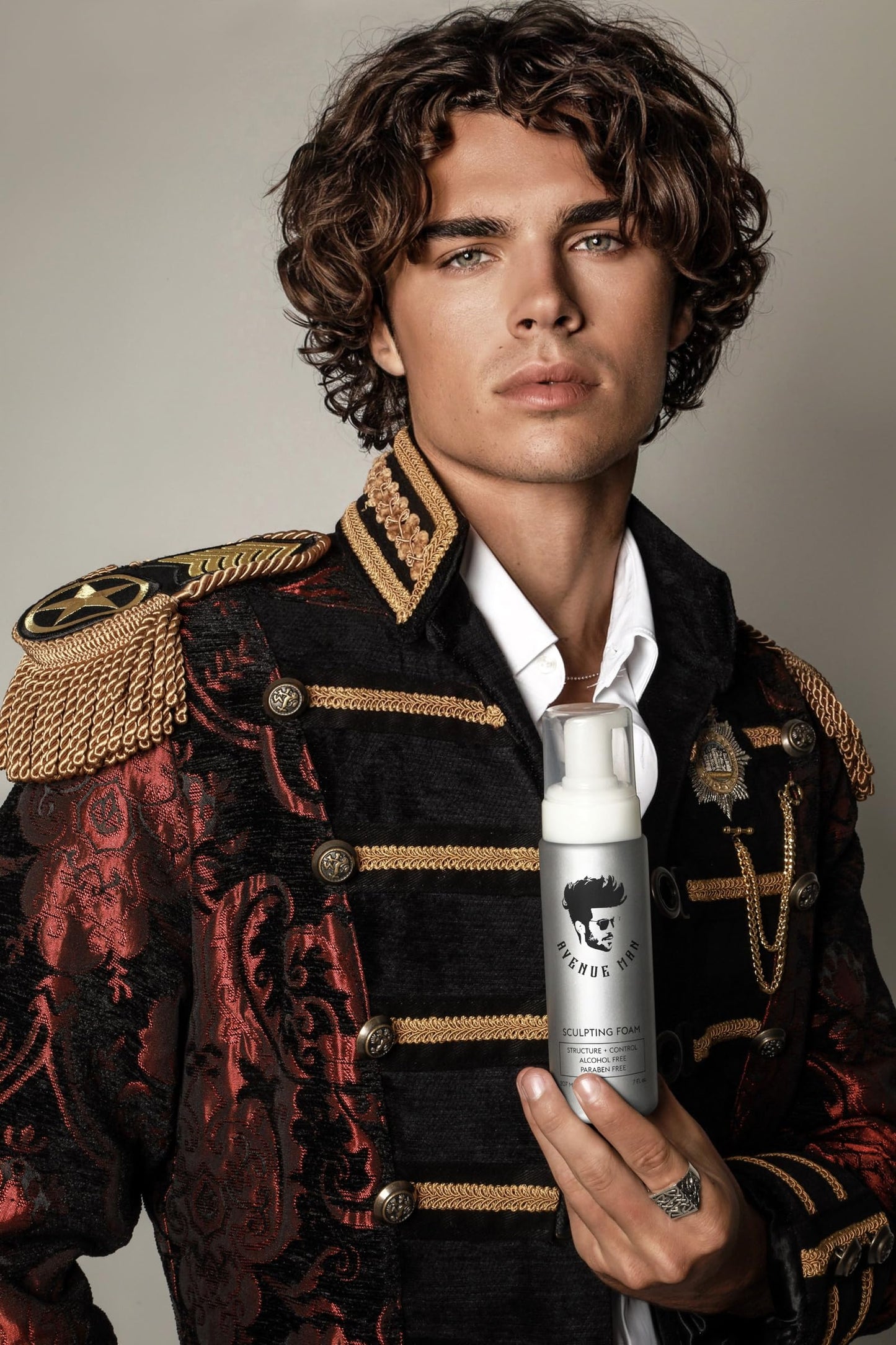 Avenue Man Sculpting Foam for Men 7 Oz – Firm Hold Hair Mousse for Frizz Control & Long-Lasting Lift – No Crunch, Clean Texture Styling Product