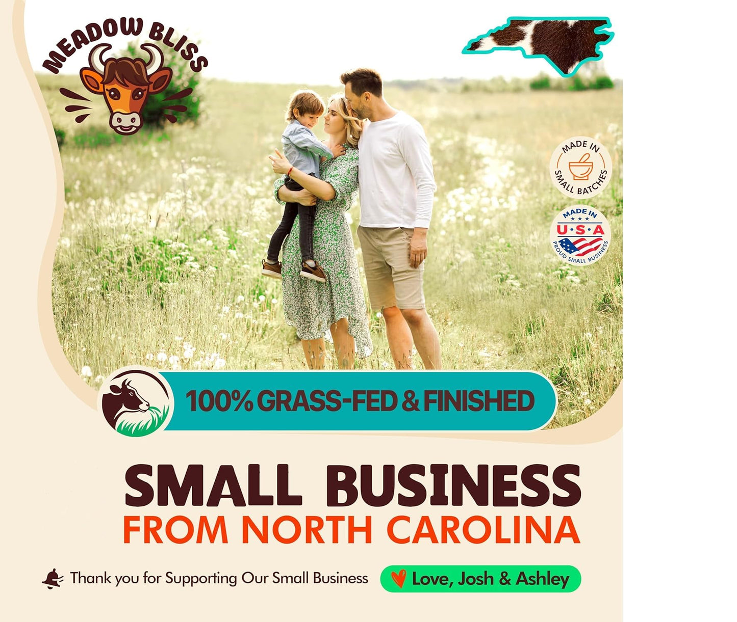 Meadow Bliss Whipped Beef Tallow Moisturizer - 100% Grass-Fed, Organic Jojoba & Shea, Eczema & Rosacea Relief, Citrus Breeze 4 oz