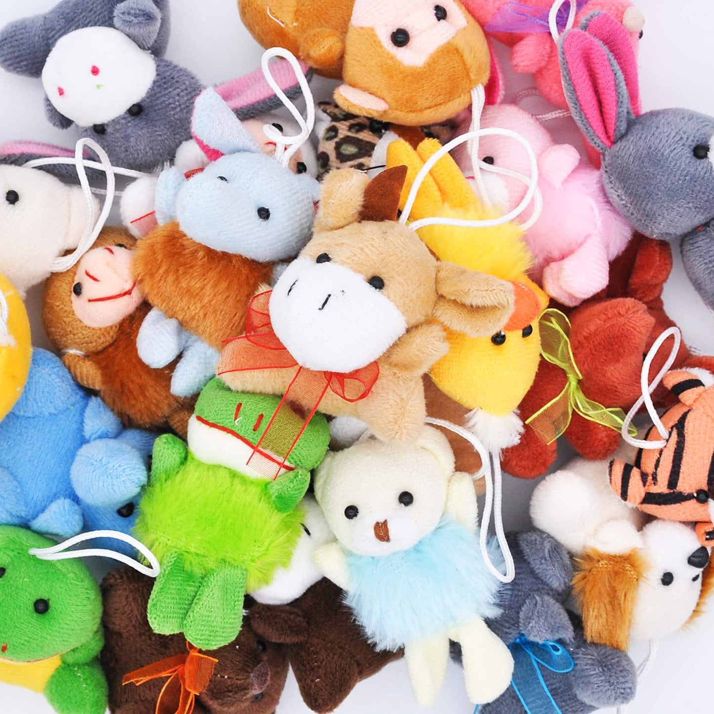 JOYIN 24 Pack Mini Animal Plush Toys (3") – Keychain Stuffed Animals for Kids, Party Favors, School Gifts, Carnival & Goodie Bag Prizes