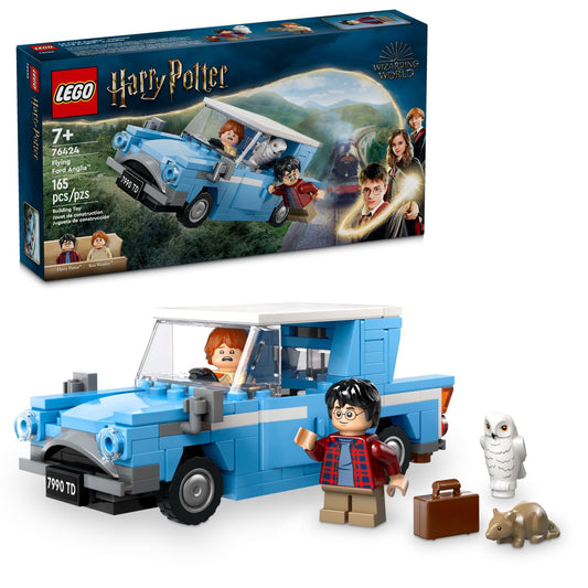LEGO Harry Potter Flying Ford Anglia 76424, Buildable Car Toy with 2 Minifigures, Role Play & Fantasy Playset for Kids 7+