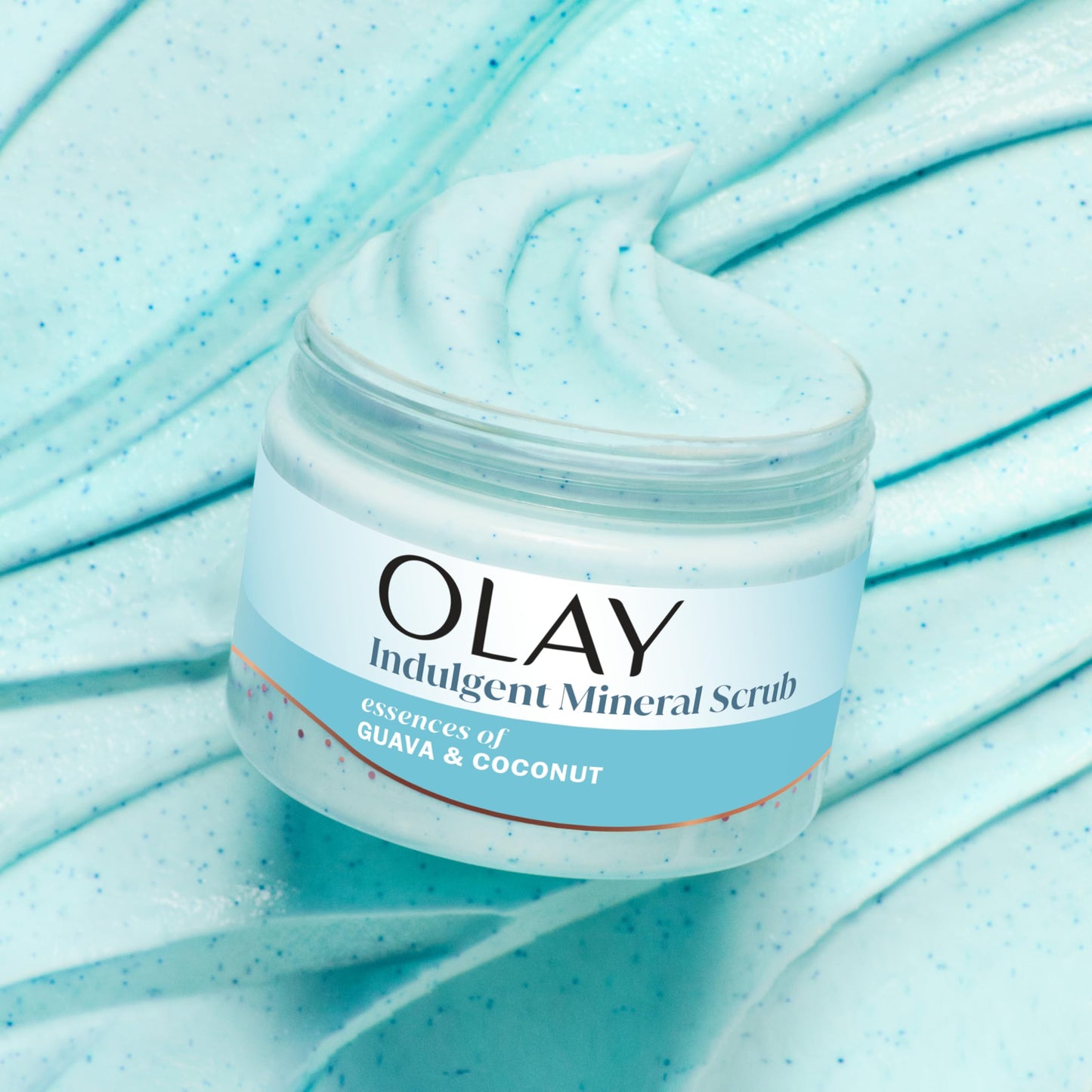 Olay Body Indulgent Mineral Scrub, Exfoliating & Massaging Pearls with BHA & Vitamin B3, Soft Nourishing Formula, Coconut & Guava, 11 oz