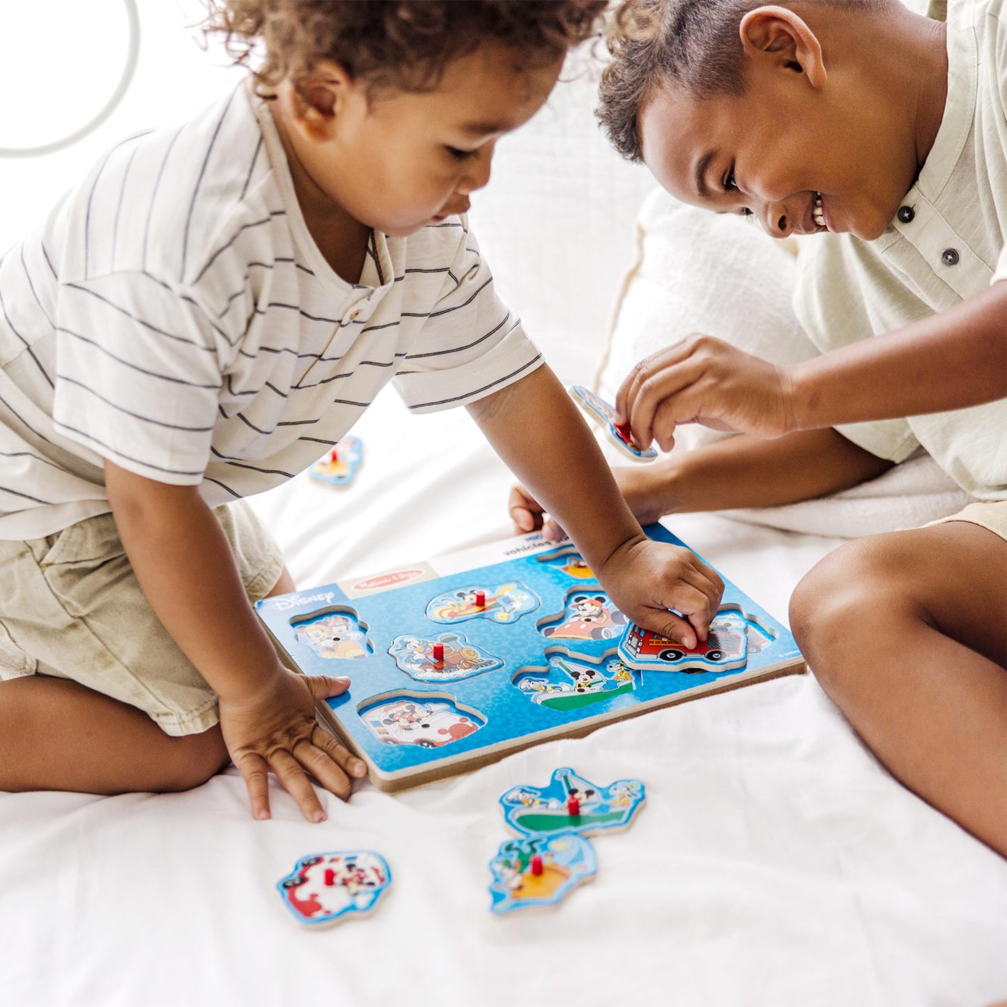 Melissa & Doug Disney Mickey Mouse and Friends Vehicles Sound Puzzle (8 pcs)