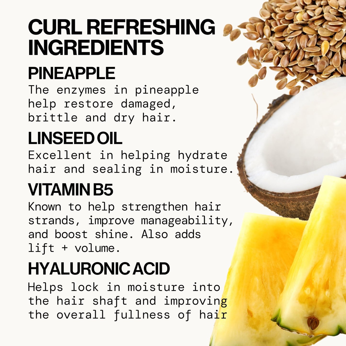 Pacifica Pineapple Swirl Curl Defining Cream – Coconut Oil & Hyaluronic Acid for Bouncy, Soft, Frizz-Free Curly Hair – 4 Oz