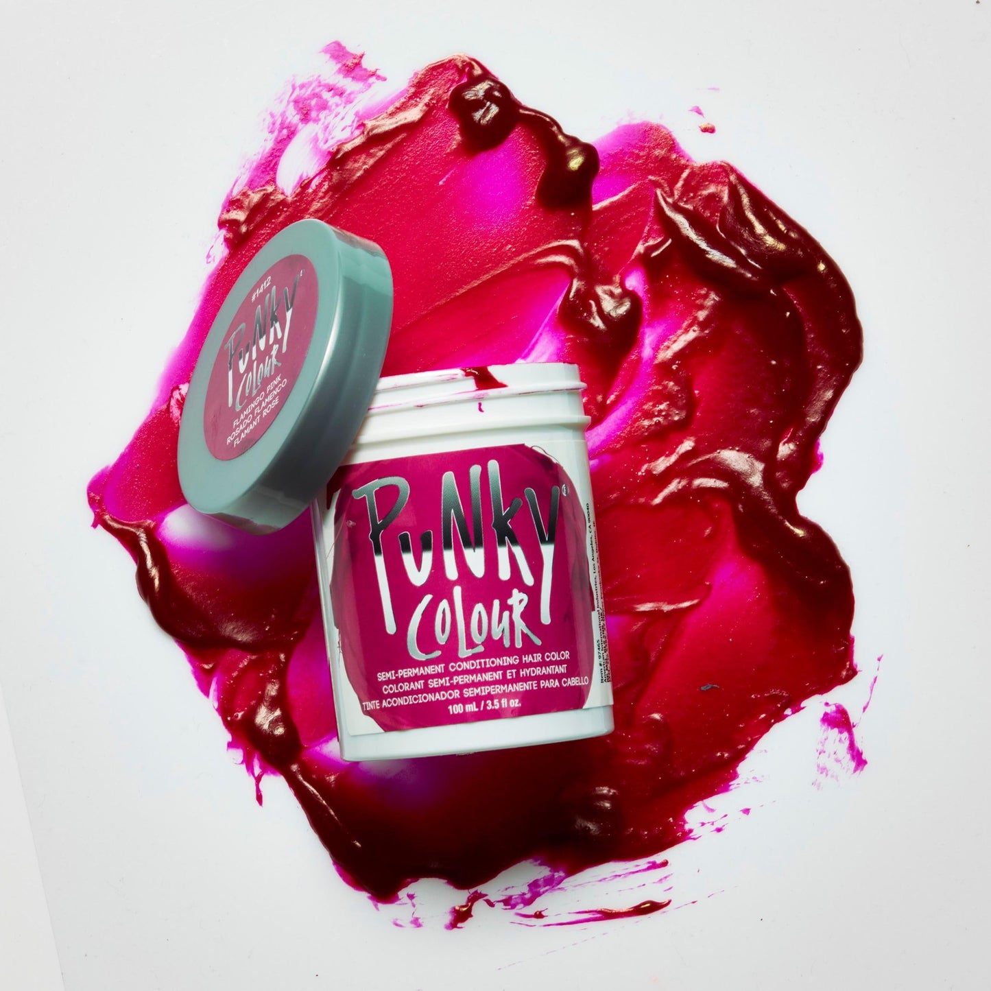 Punky Flamingo Pink Semi Permanent Hair Color - Vegan & Cruelty-Free Conditioning Hair Dye, Lasts Up to 35 Washes, 3.5 fl oz