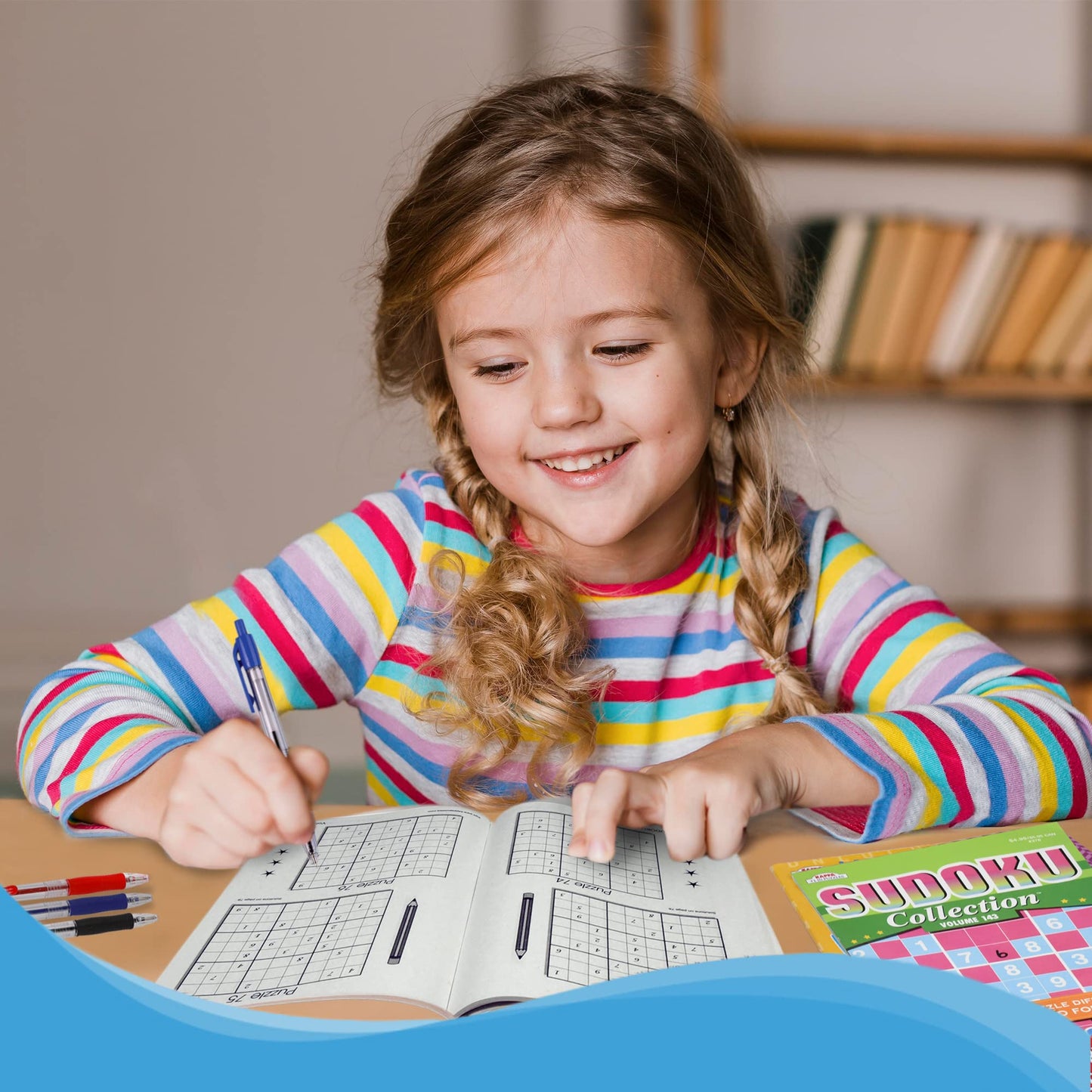 5-Pack Travel-Size Sudoku & Word Search Puzzle Books – 450+ Puzzles, Large Print, Brain Stimulation for Adults & Seniors, 8"x5" Digest