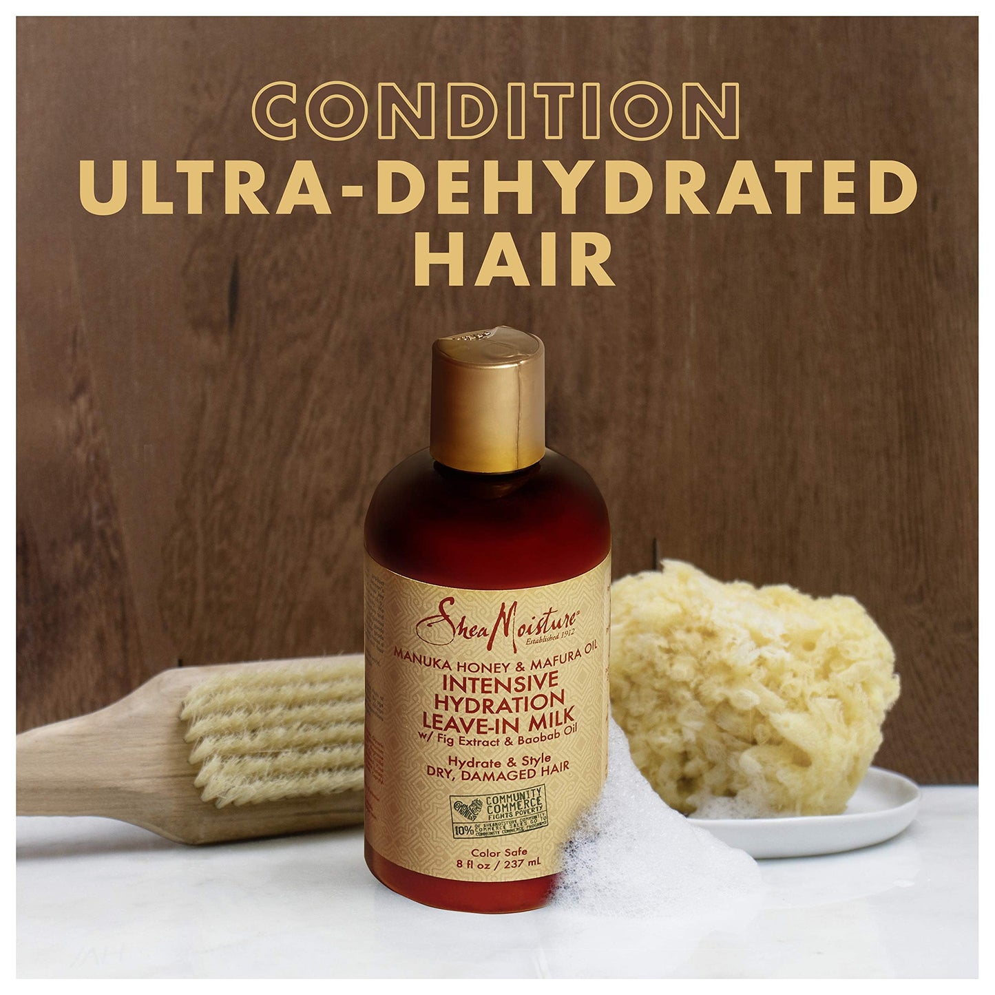 SheaMoisture Hydration Hair Milk Manuka Honey and Mafura Oil for Dry Hair to Hydrate and Style Hair 8 oz