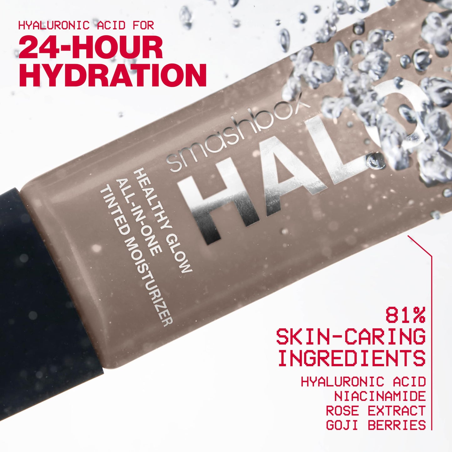 Smashbox Halo Healthy Glow Tinted Moisturizer SPF 25 – Hydrating, Long-Wearing Formula with Hyaluronic Acid – Light Neutral Shade
