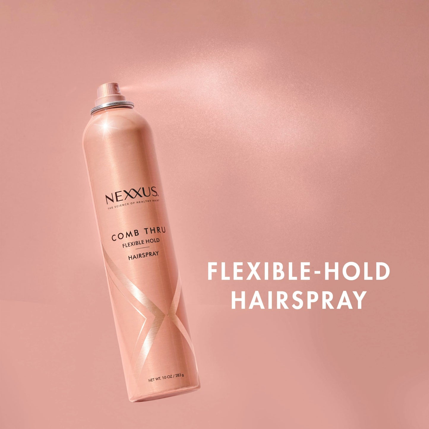 Nexxus Comb Thru Flexible Hold Hair Spray, Brushable Finish, 72H Humidity Shield, 10 oz