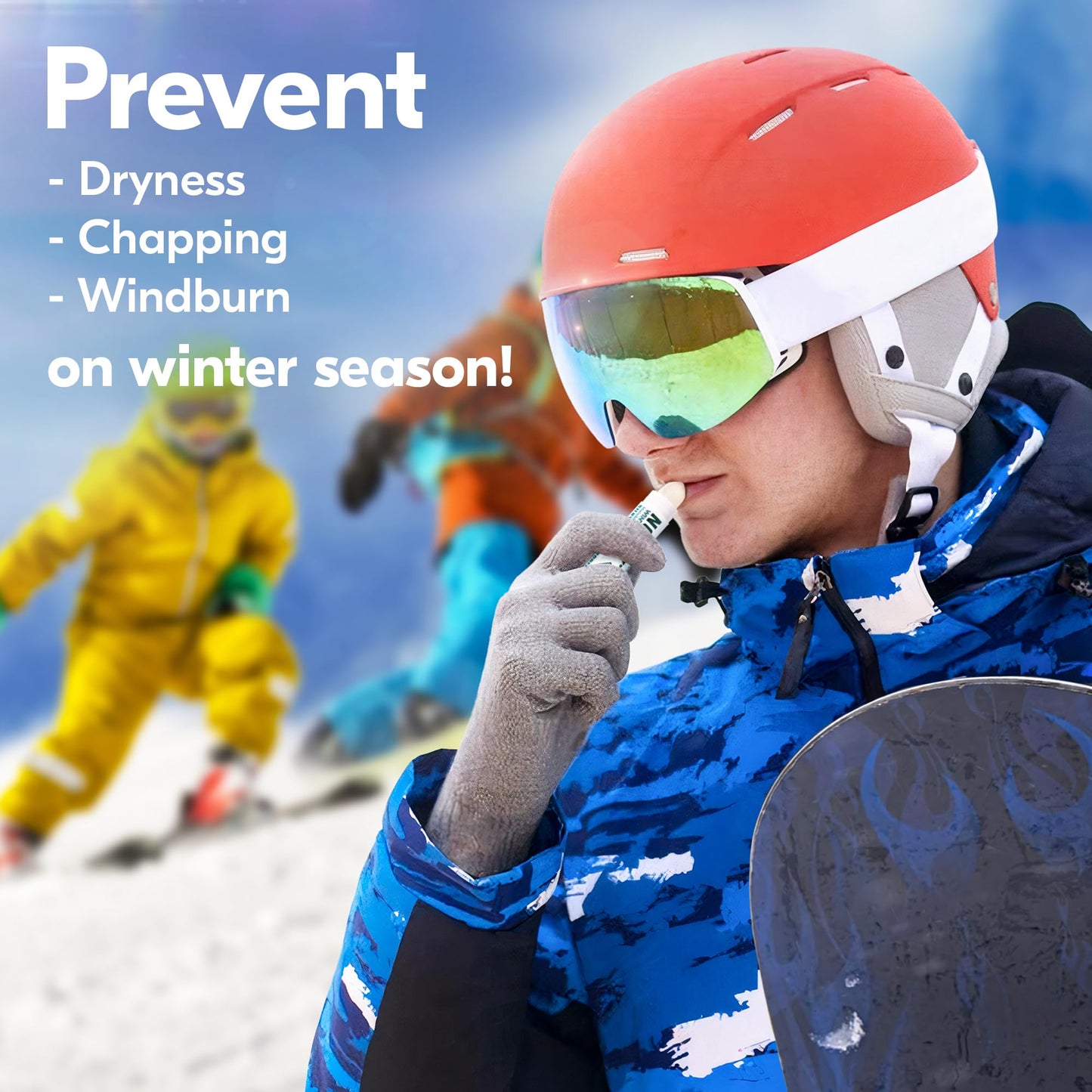 NO-OX Sunscreen Lip Balm | SPF 44 | Vegan, Untinted, Vanilla Flavor | Vitamin E | Broad Spectrum Sunscreen for Lips | 3 Pack