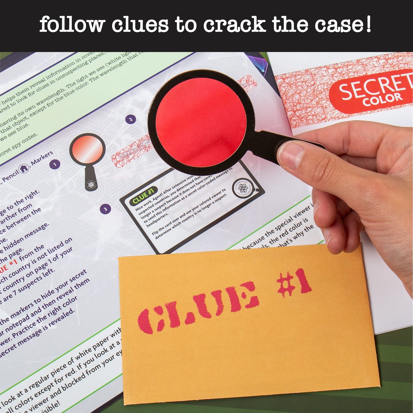 The Young Scientists Club Spy Science Kit – Detective & Crime-Solver Set for Kids, Spy Parties, Science Toy Gift, Ages 8-10