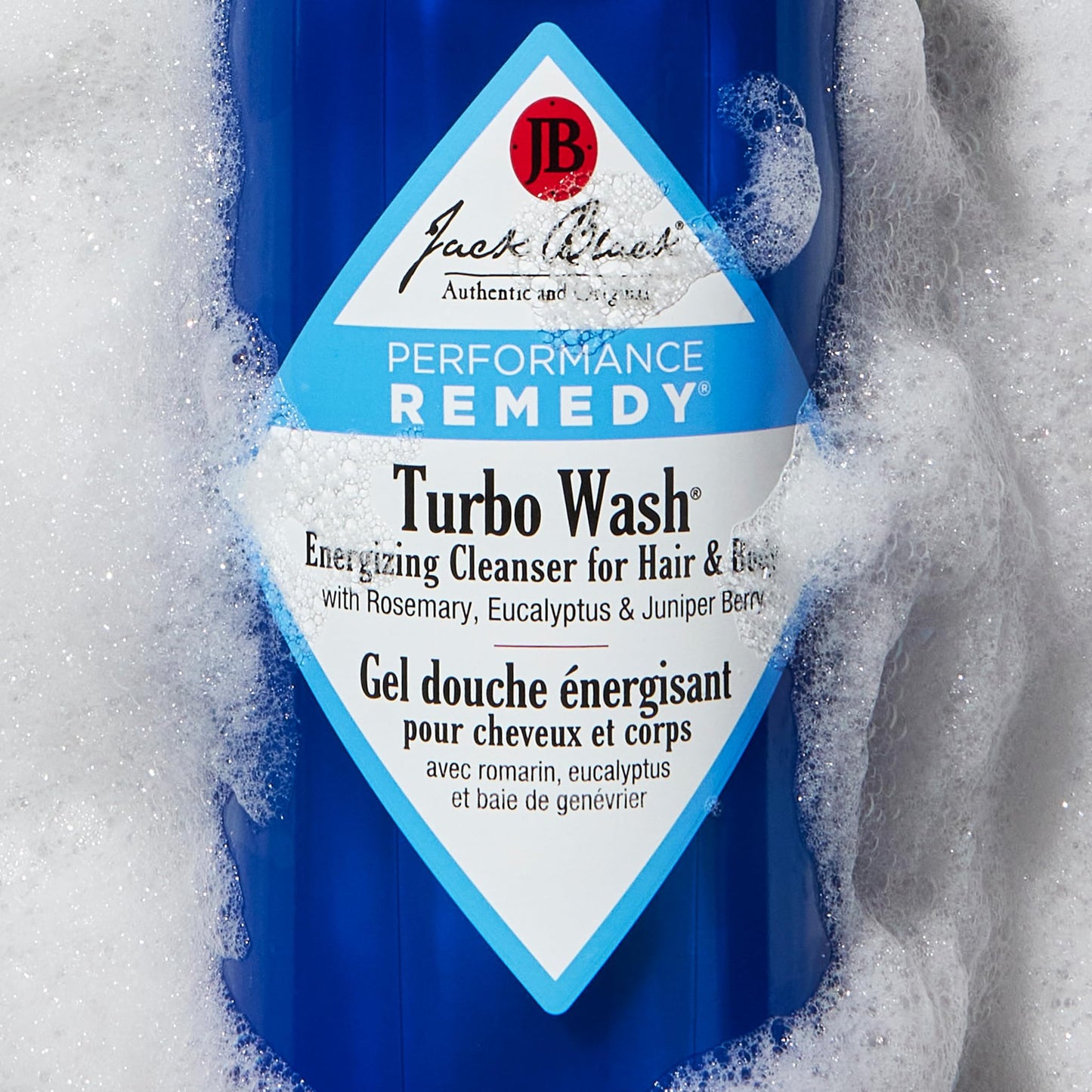 Jack Black Turbo Wash 33oz – Energizing Men's Body & Hair Cleanser with Rosemary, Eucalyptus & Juniper Berry, Sulfate-Free Dual Wash