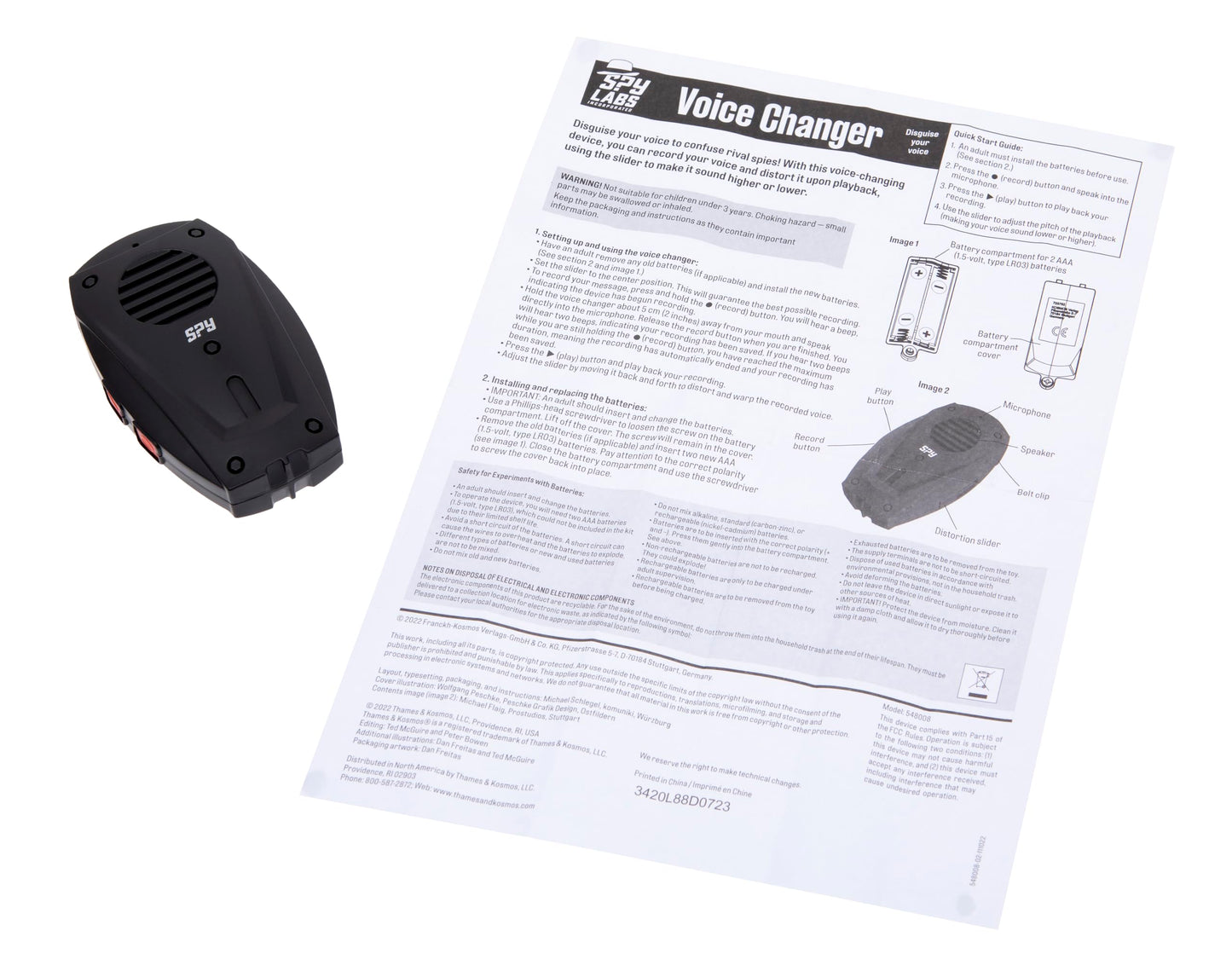 Thames & Kosmos Spy Labs Voice Changer – Voice-Distorting Gadget for Young Detectives with Adjustable Distortion Slider